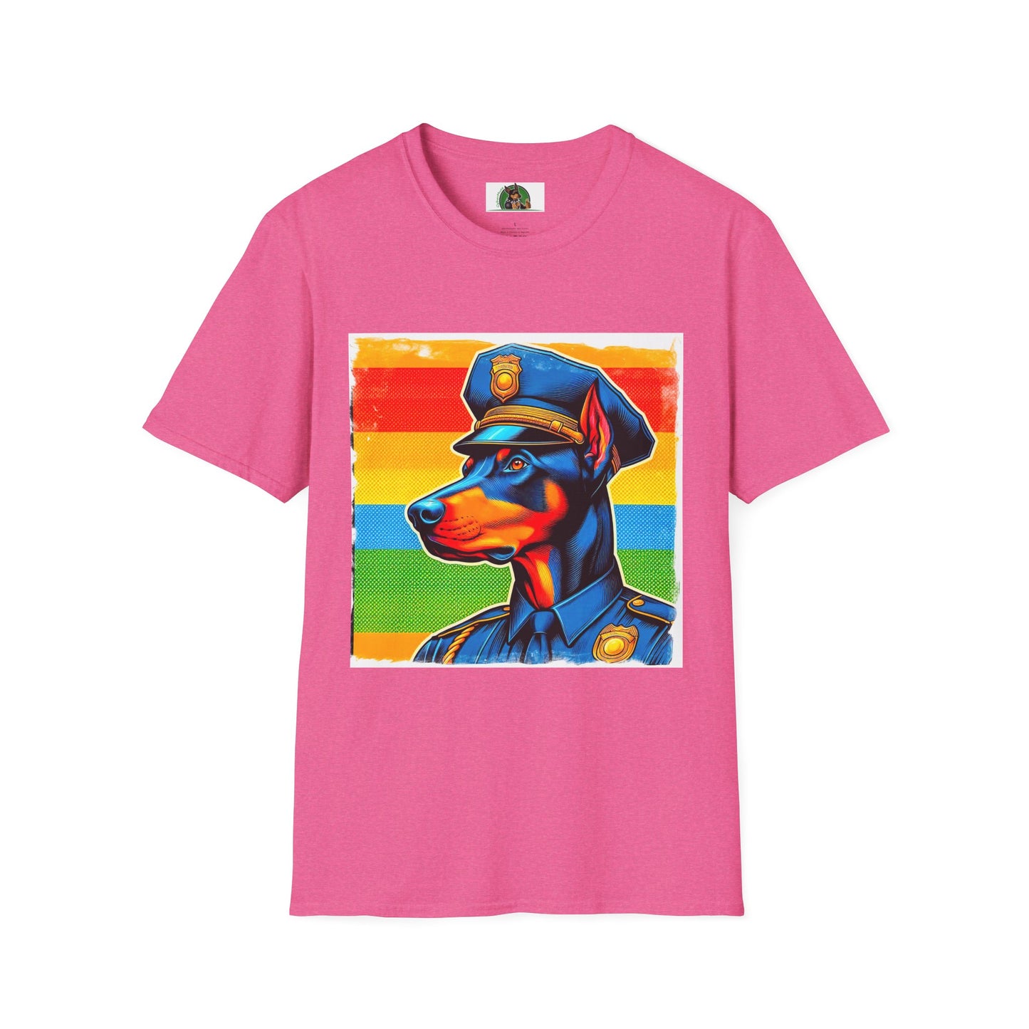 Doberman T-Shirt Printify S Heather Heliconia 