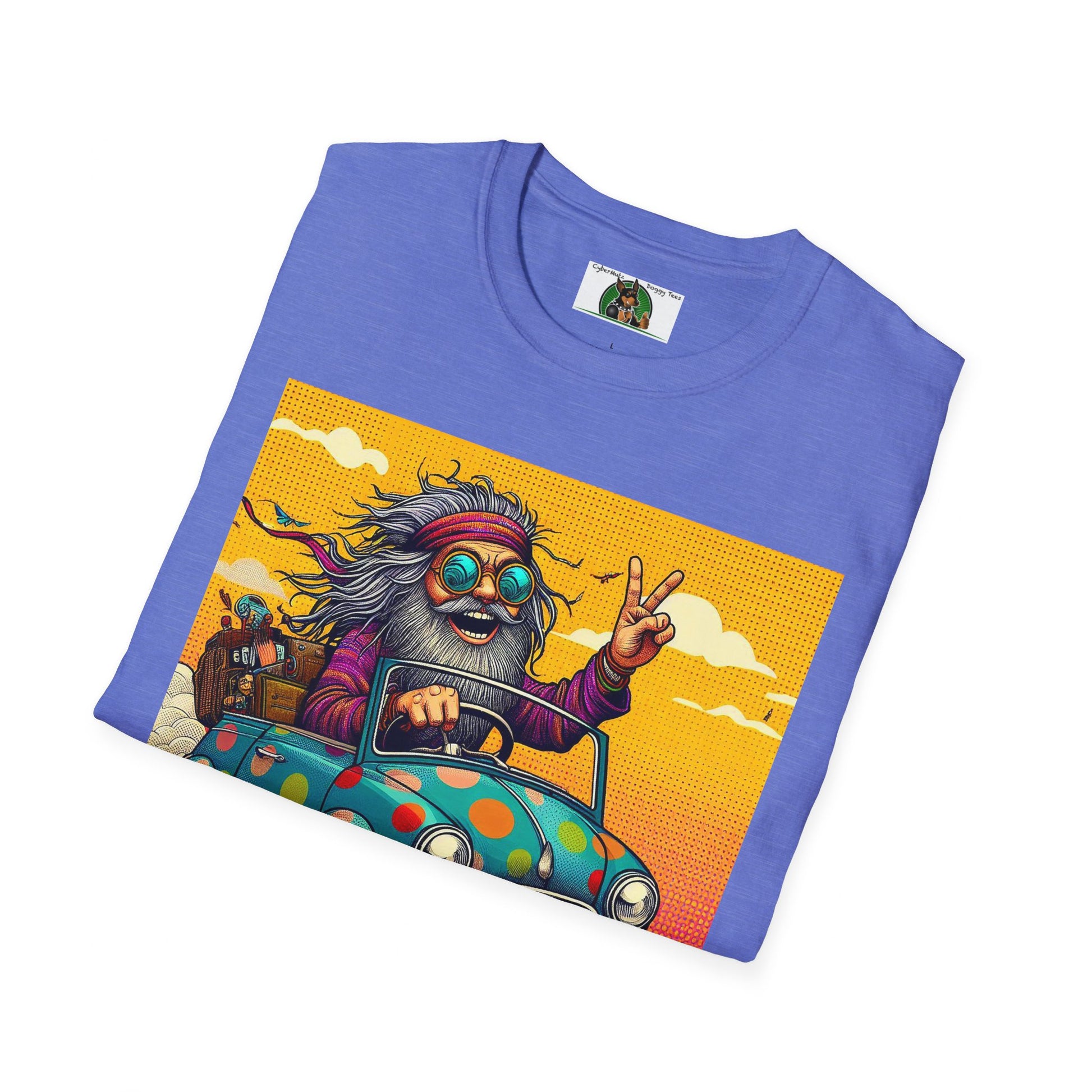 Wacky Dude in a Little Car T-Shirt Printify   