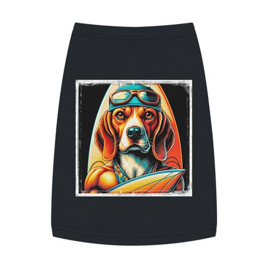 Pet Tank Top Beagle Surfer Pets Printify   