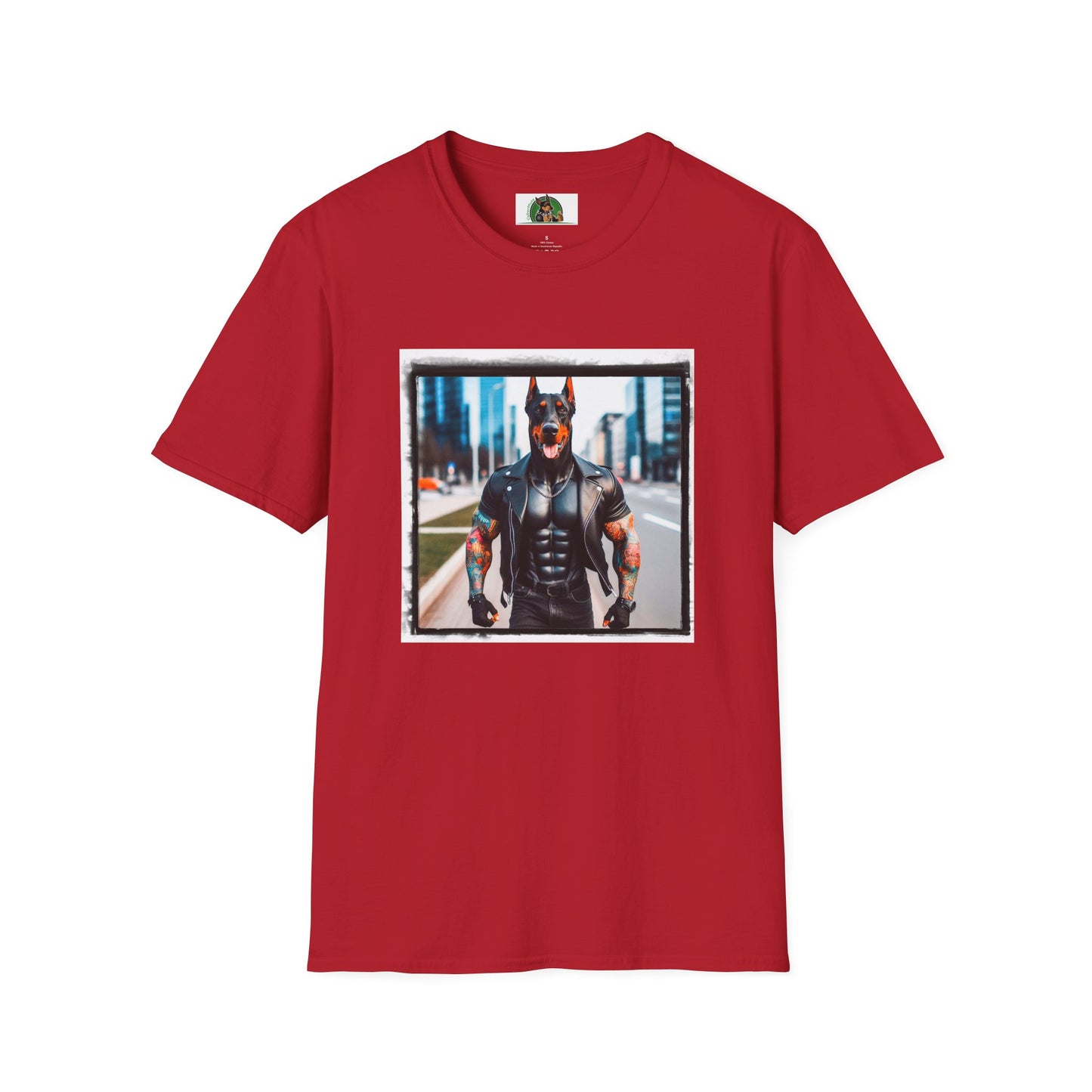 Doberman T-Shirt Printify S Cherry Red