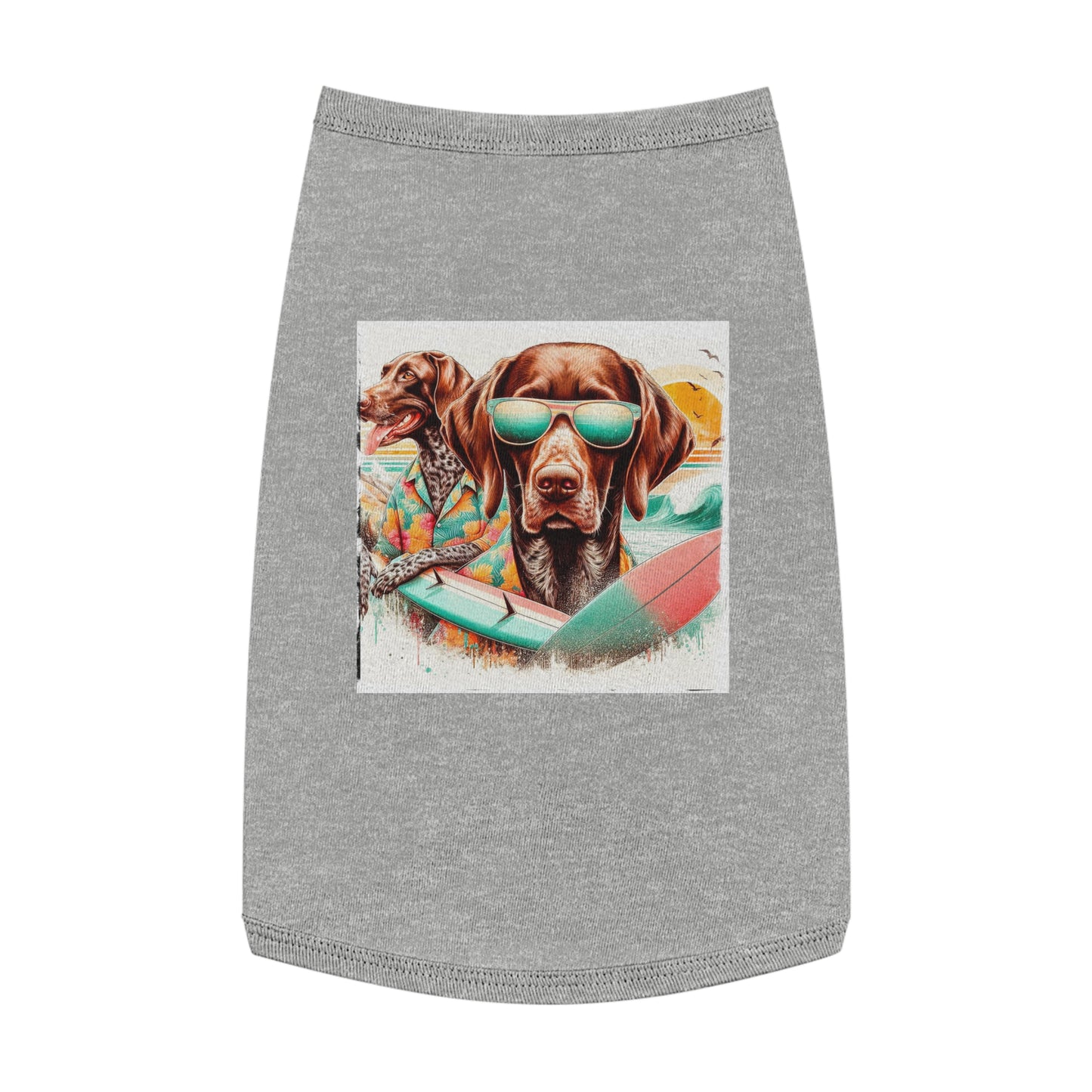 Pet Tank Top German Shorthaired Pointer Pets Printify L Heather 