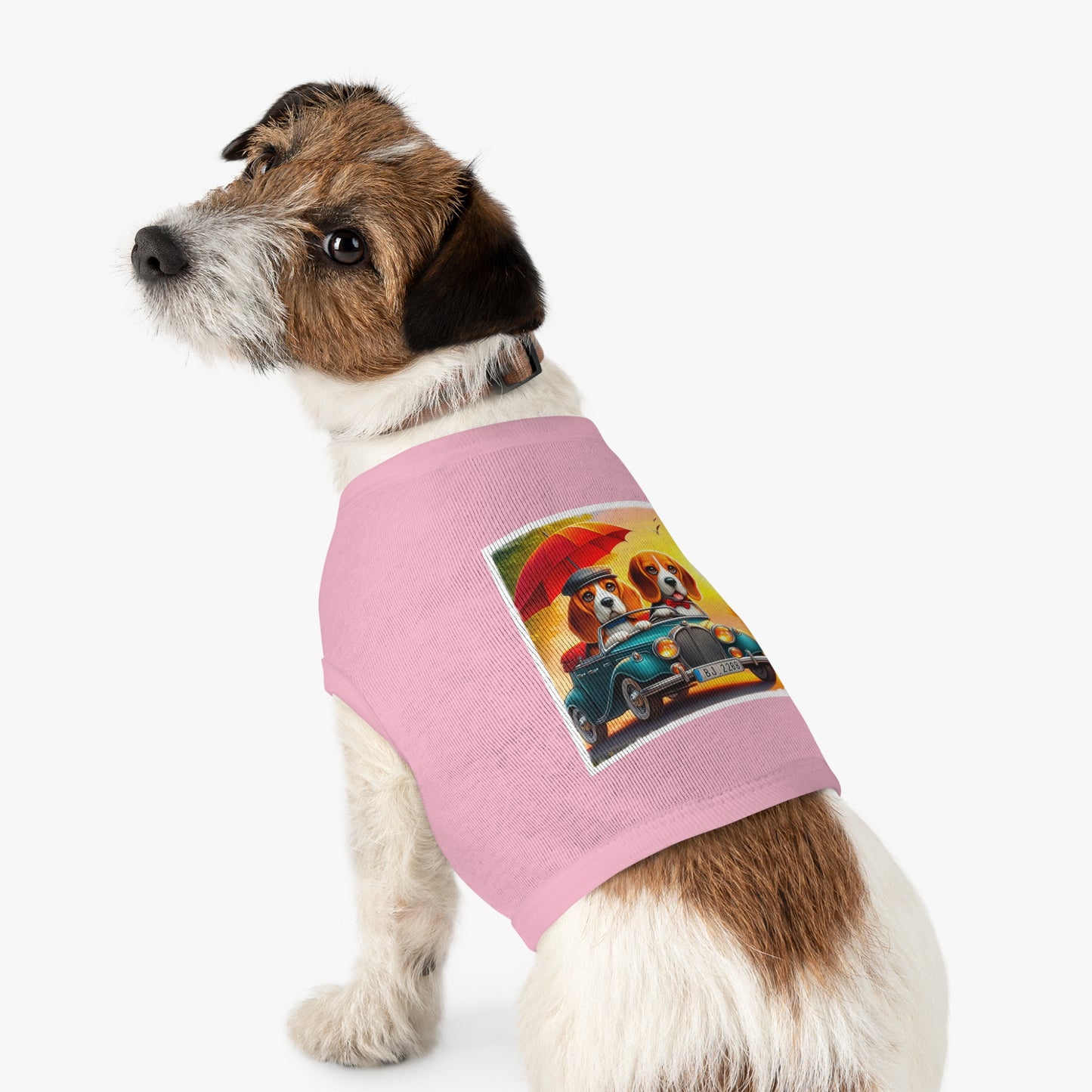 Pet Tank Top Wacky Beagle Dogs In Tiny Car Pets Printify   