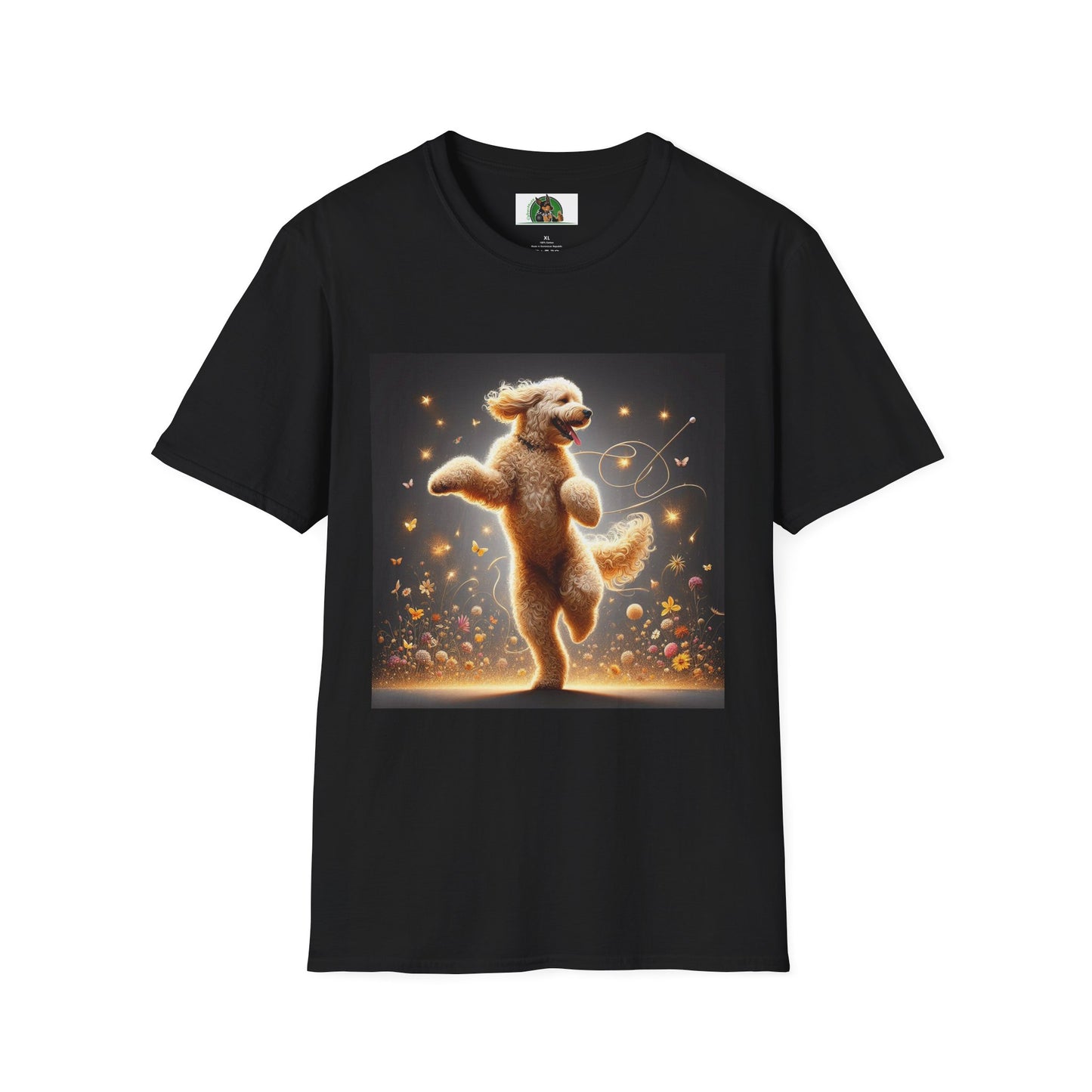 Dancing Golden Doodle T-Shirt T-Shirt Printify XS Black