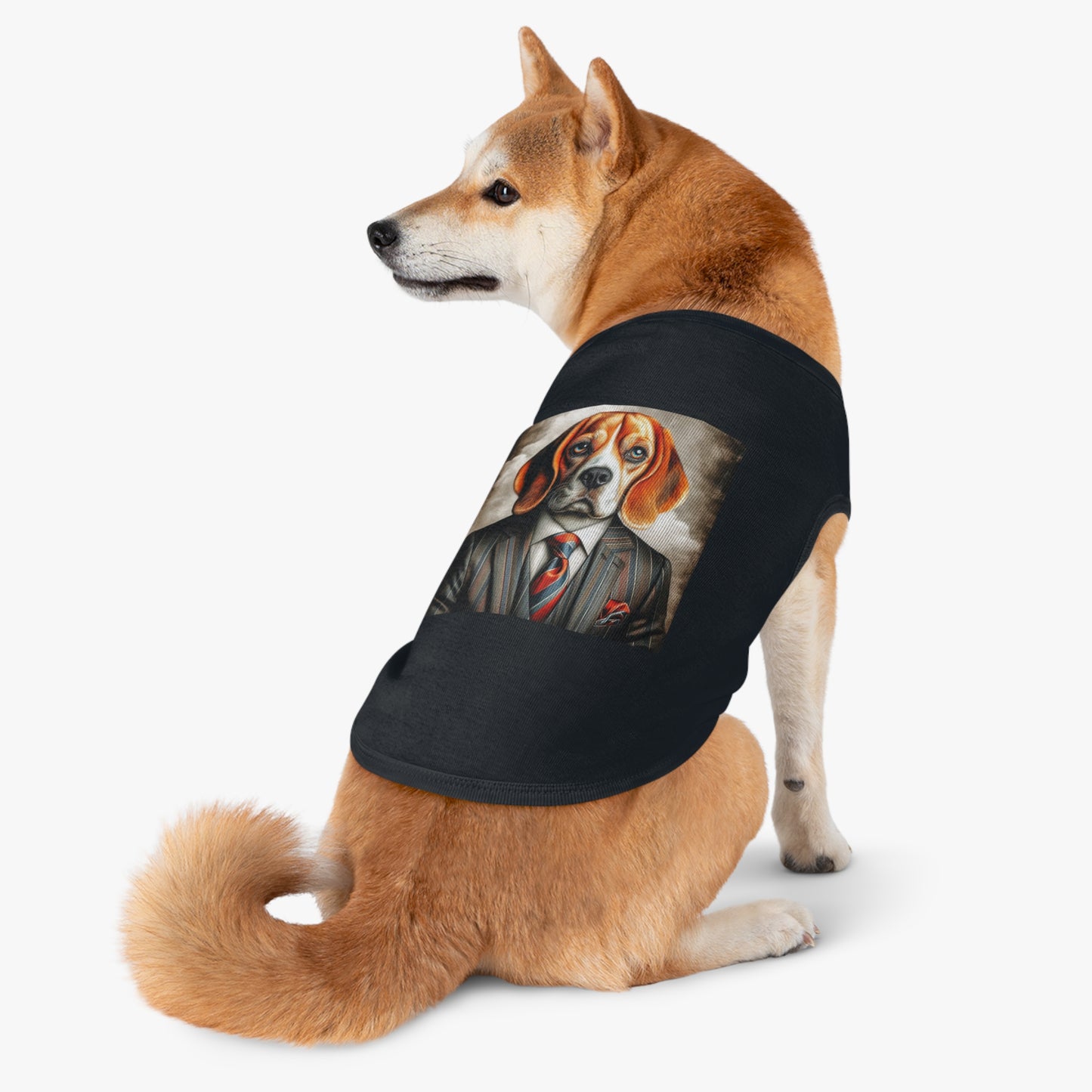 Pet Tank Top Beagle Dog In Suit Pets Printify   