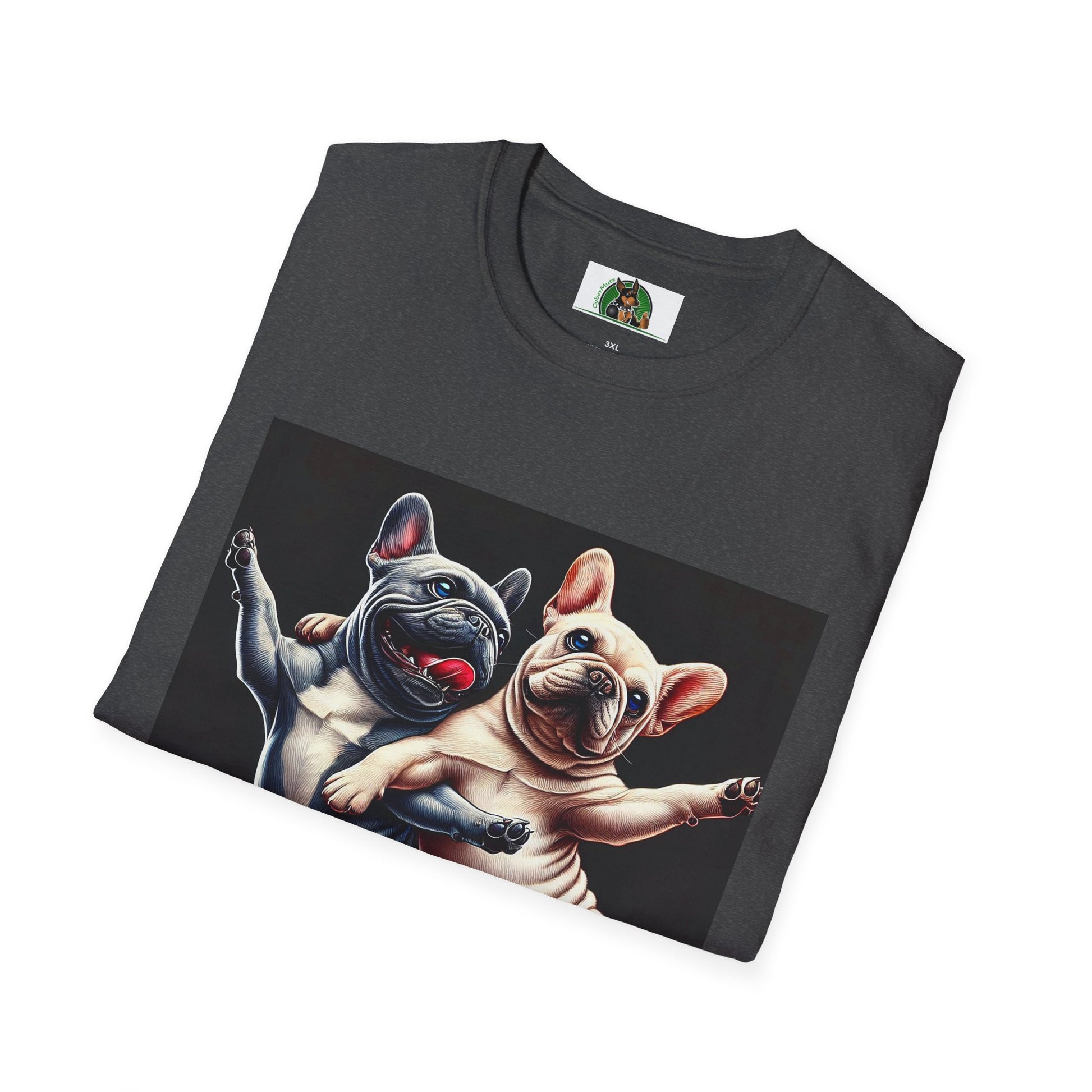 French Bulldogs Dancing Unisex T-Shirt T-Shirt Printify