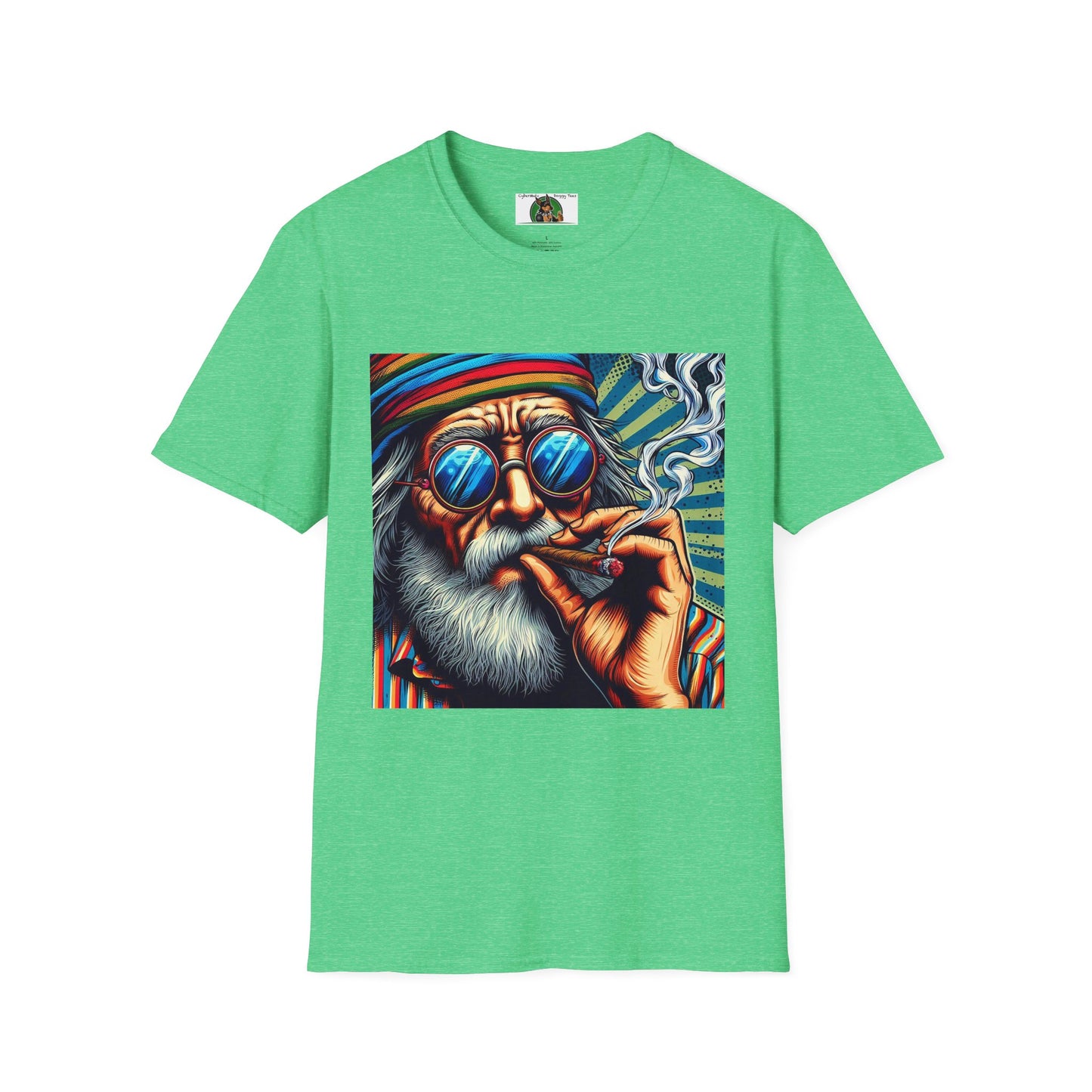 Smoke it up Wacky Dude T-Shirt Printify Heather Irish Green S 