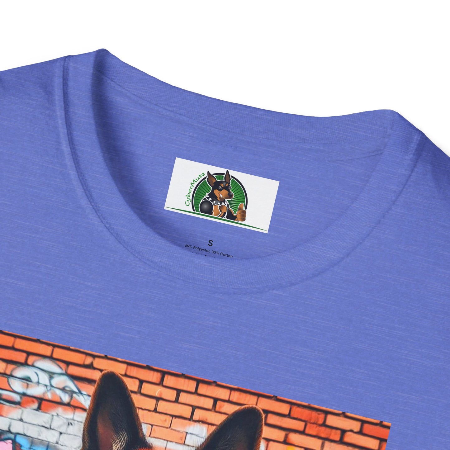 German Shepherd graffiti wall