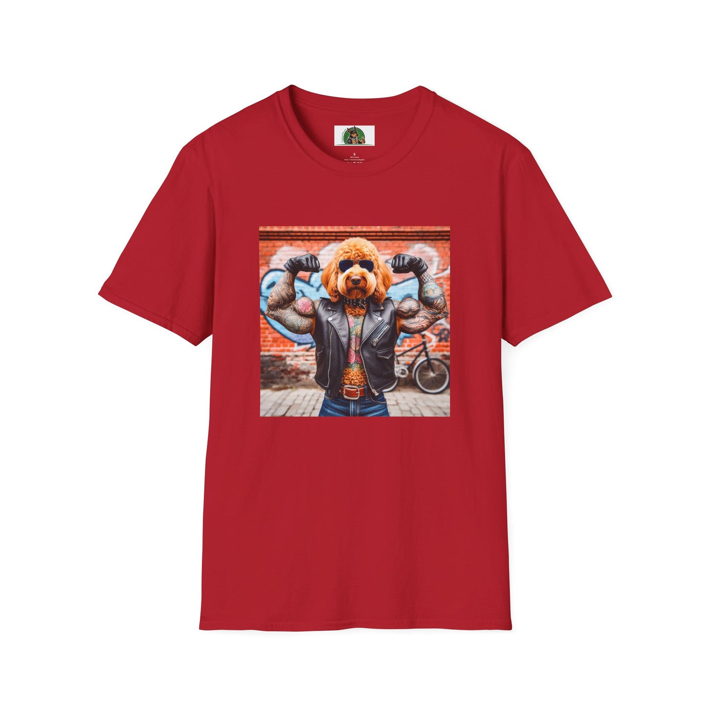 Golden Doodle T-Shirt Printify S Cherry Red