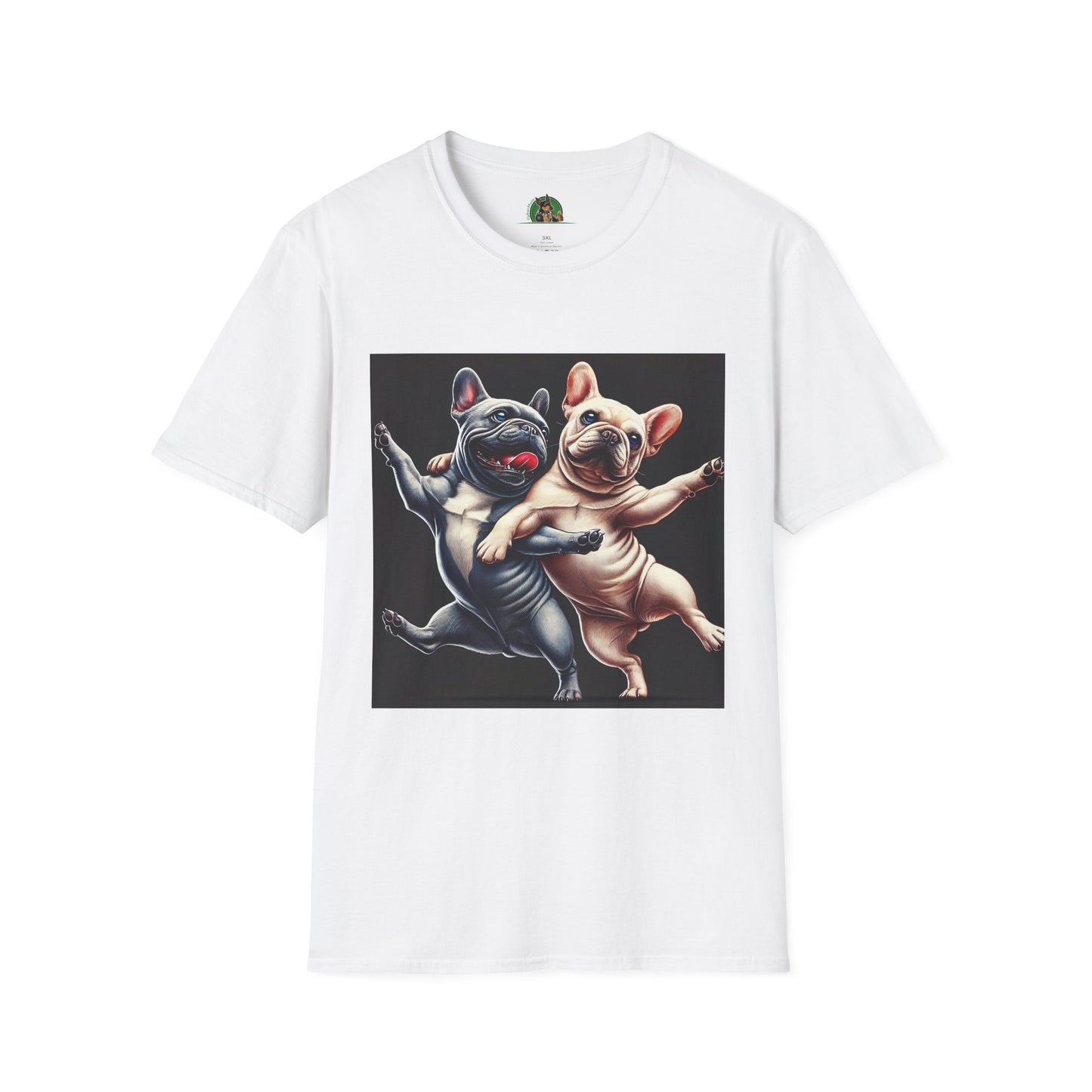 French Bulldogs Dancing Unisex T-Shirt T-Shirt Printify XS White