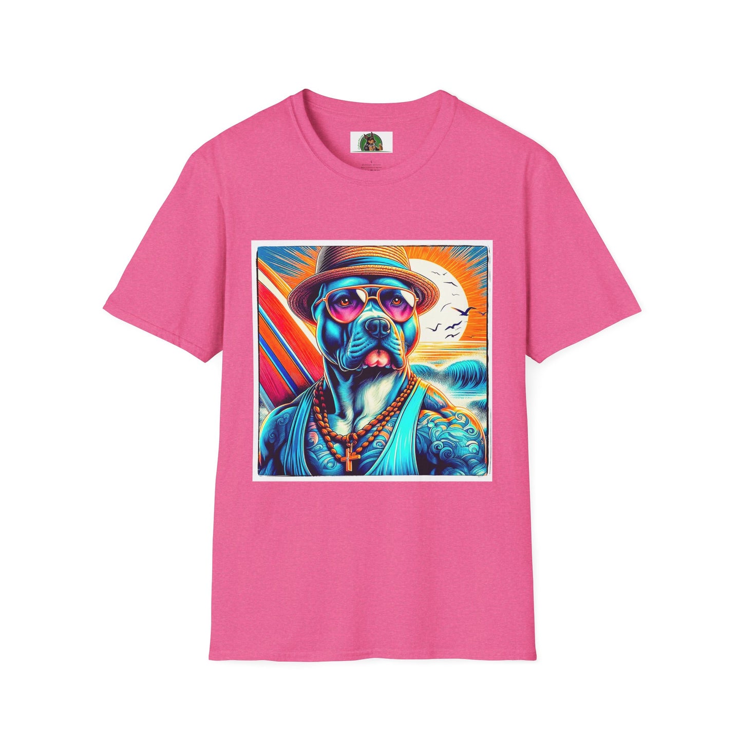 Pit Bull T-Shirt Printify S Heather Heliconia