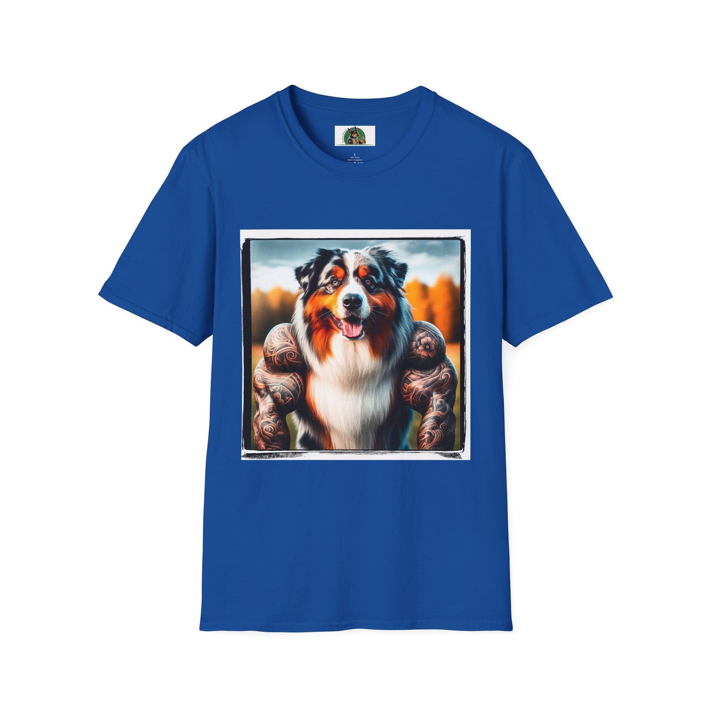 Australian Shepherd Muscle Dog T-Shirt Printify XS Royal