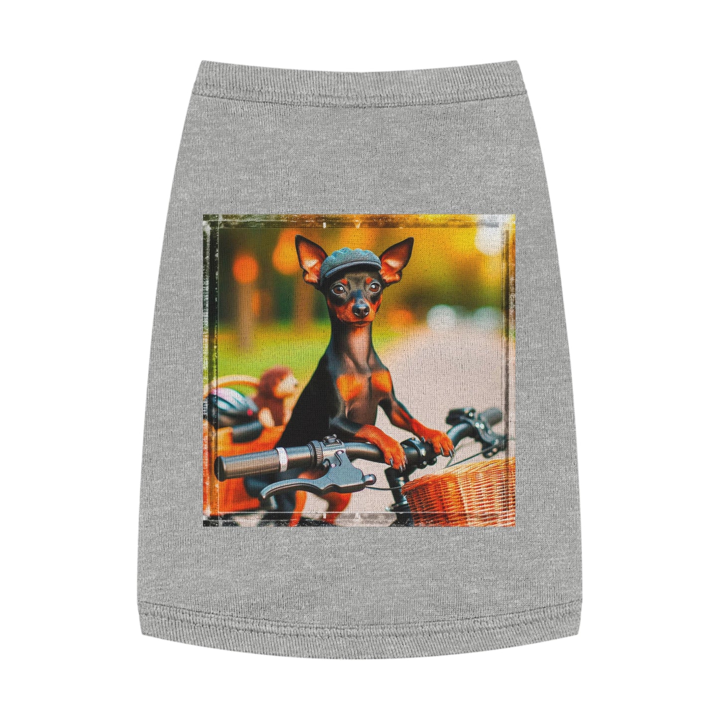 Dog Tank Top - Min Pin Tank Tops Pets Printify M Heather 