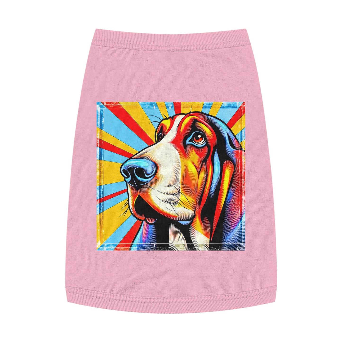 Pet Tank Top Basset Hound Pets Printify M Pink