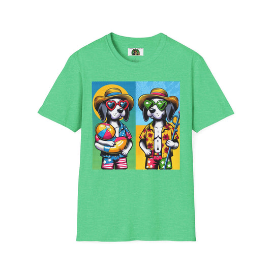 Wacky Pop Art T-Shirt Printify Heather Irish Green S 