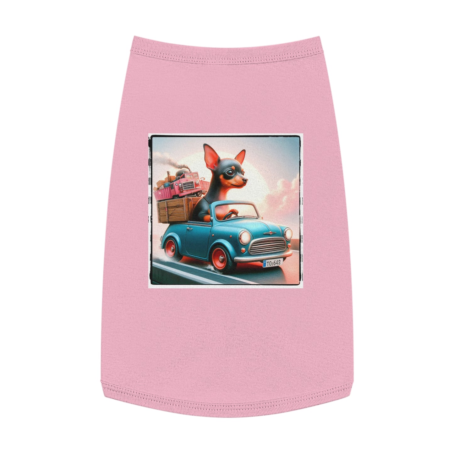 Wacky Dog Tank Top - Min Pin Tank Tops Pets Printify   