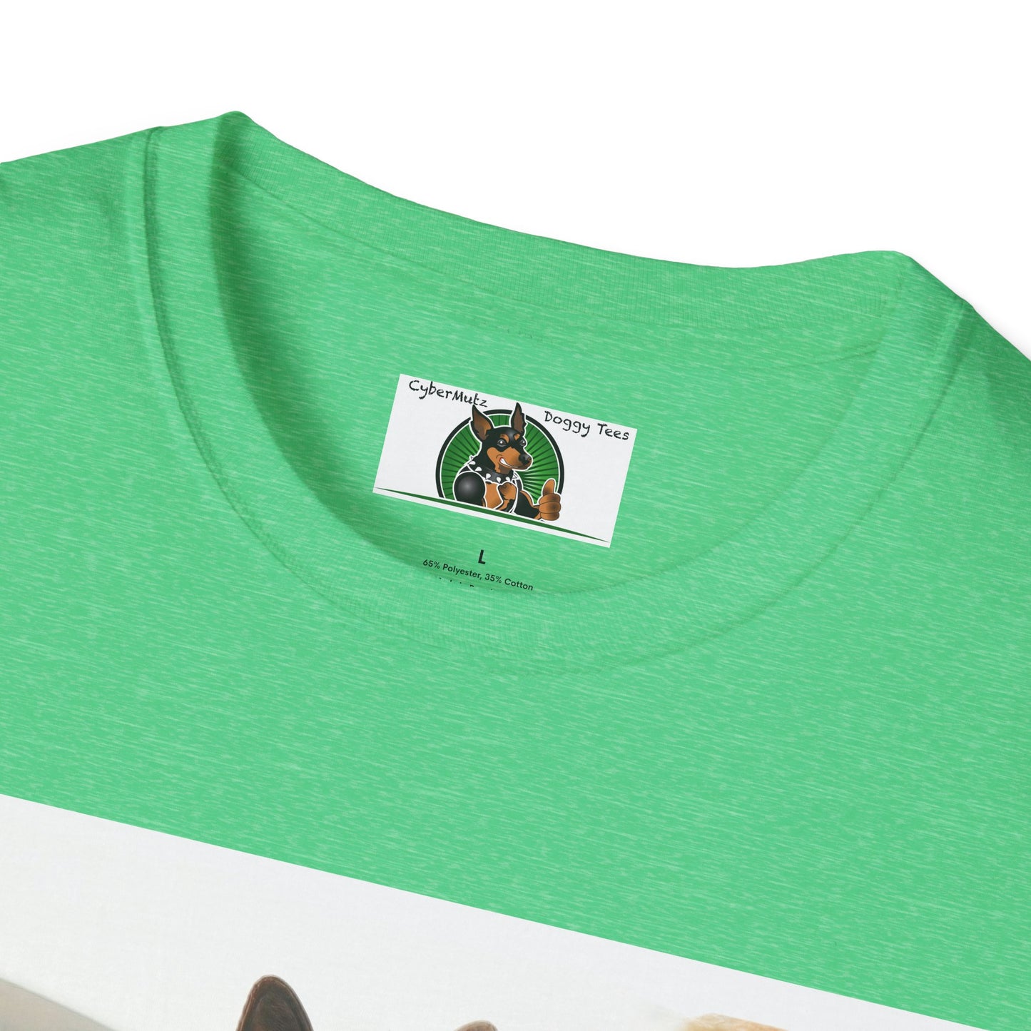 German Shepherd Dog Road Biking! Unisex Softstyle T-Shirt