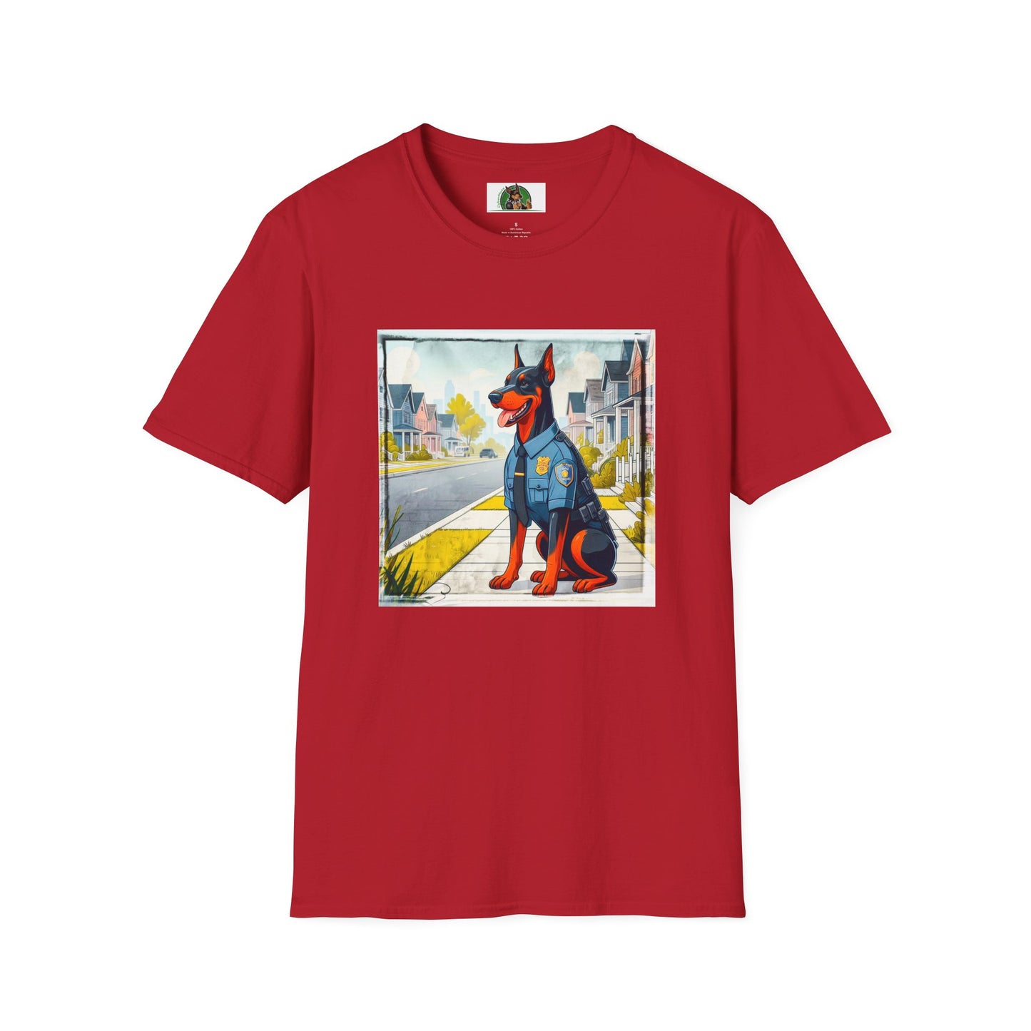 Doberman T-Shirt Printify S Cherry Red