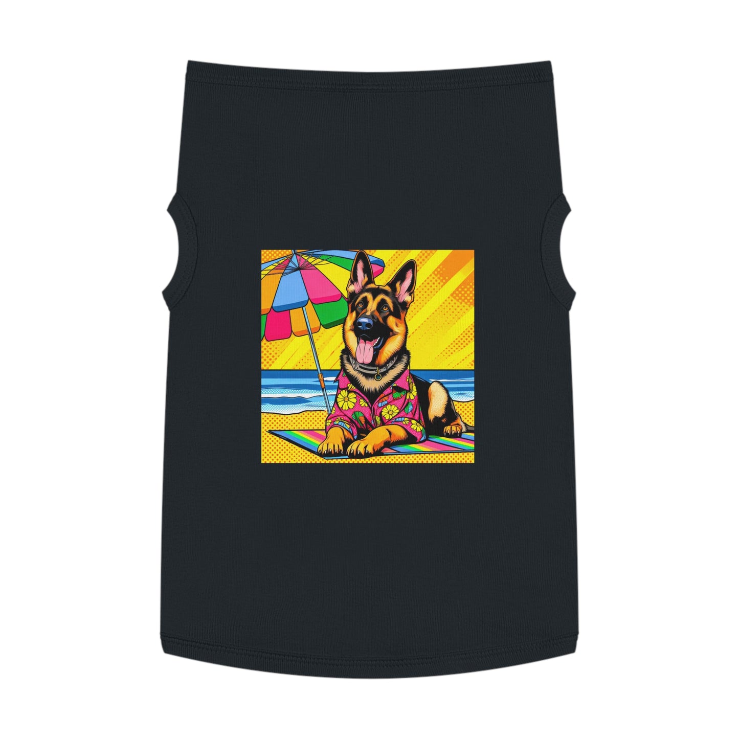 Pet Tank Top German Shepherd vacation Pets Printify XL Black