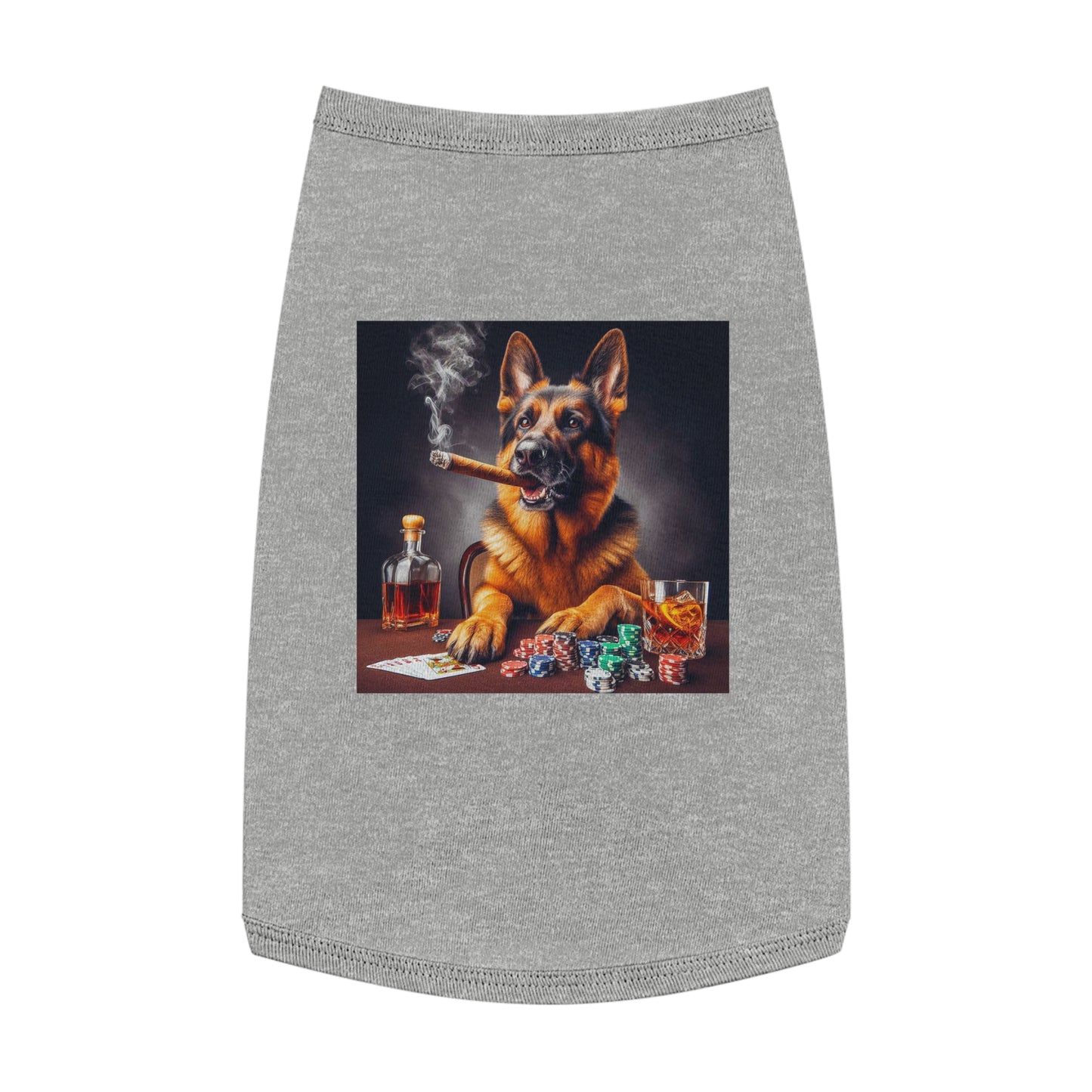 Pet Tank Top German Shepherd Pets Printify L Heather 