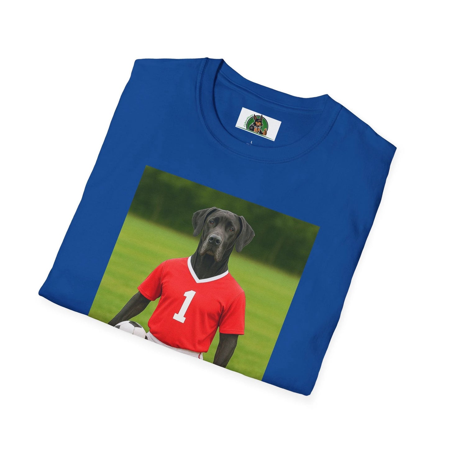 Great Dane Soccer T-Shirt — Sports Dog Tee T-Shirt Printify