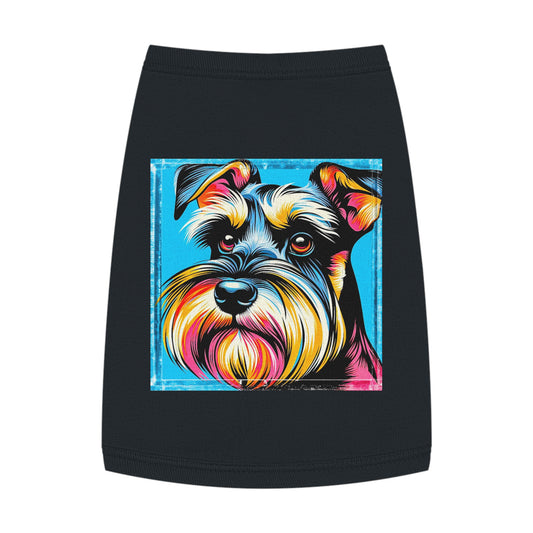Miniature Schnauzer pink and blue shirt 👔 for Pets Printify M Black
