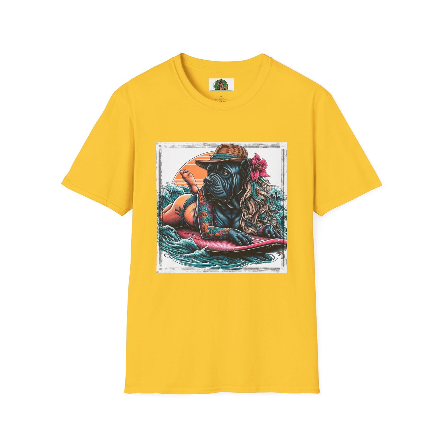 Cane Corso Female Surfer TShirt T-Shirt Printify S Daisy