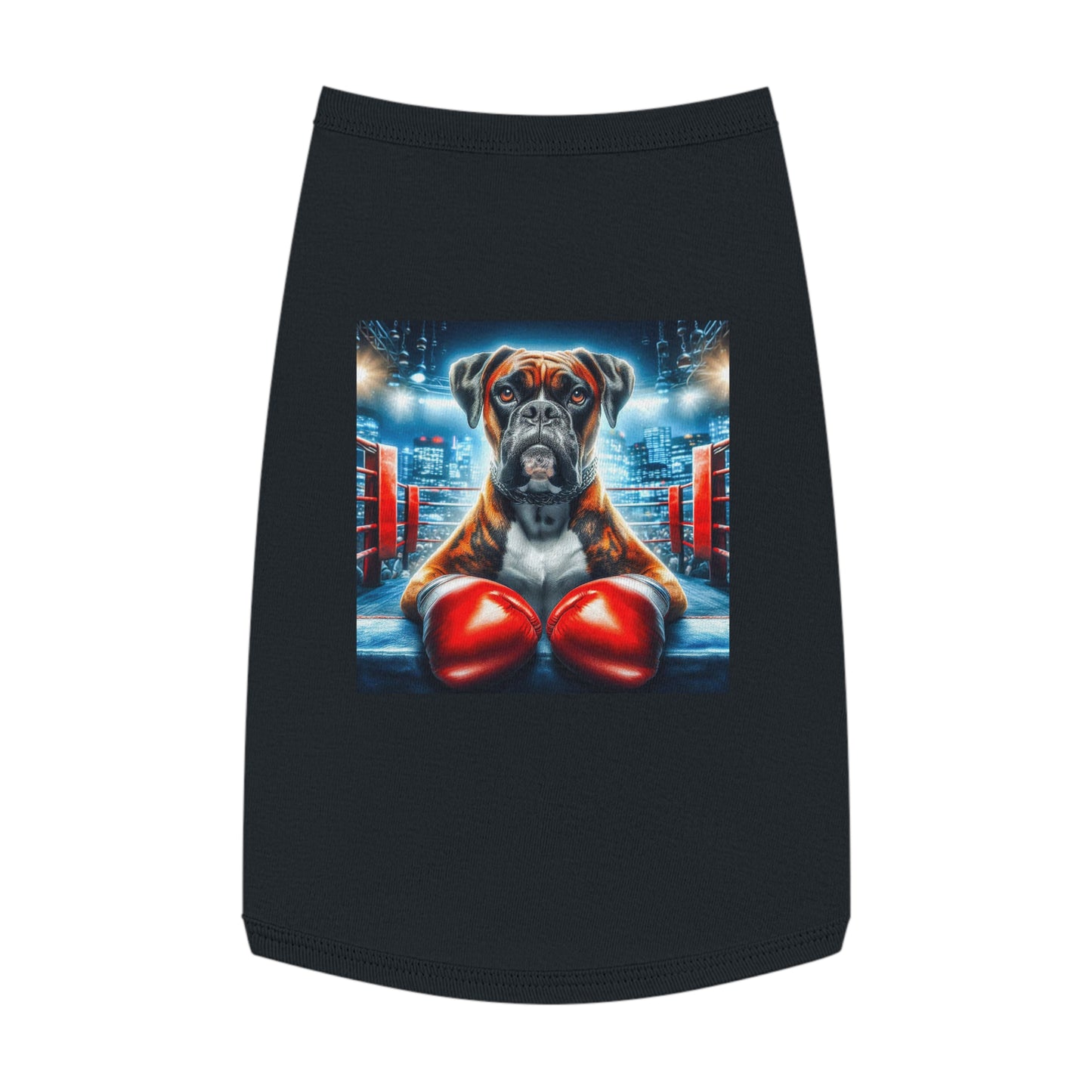 Pet Tank Top Boxer Pets Printify L Black 