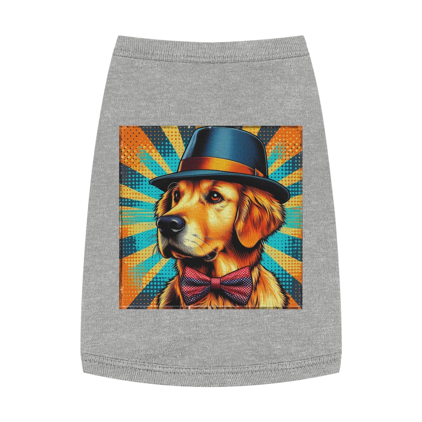 Golden Retriever pet tank top Pets Printify M Heather 