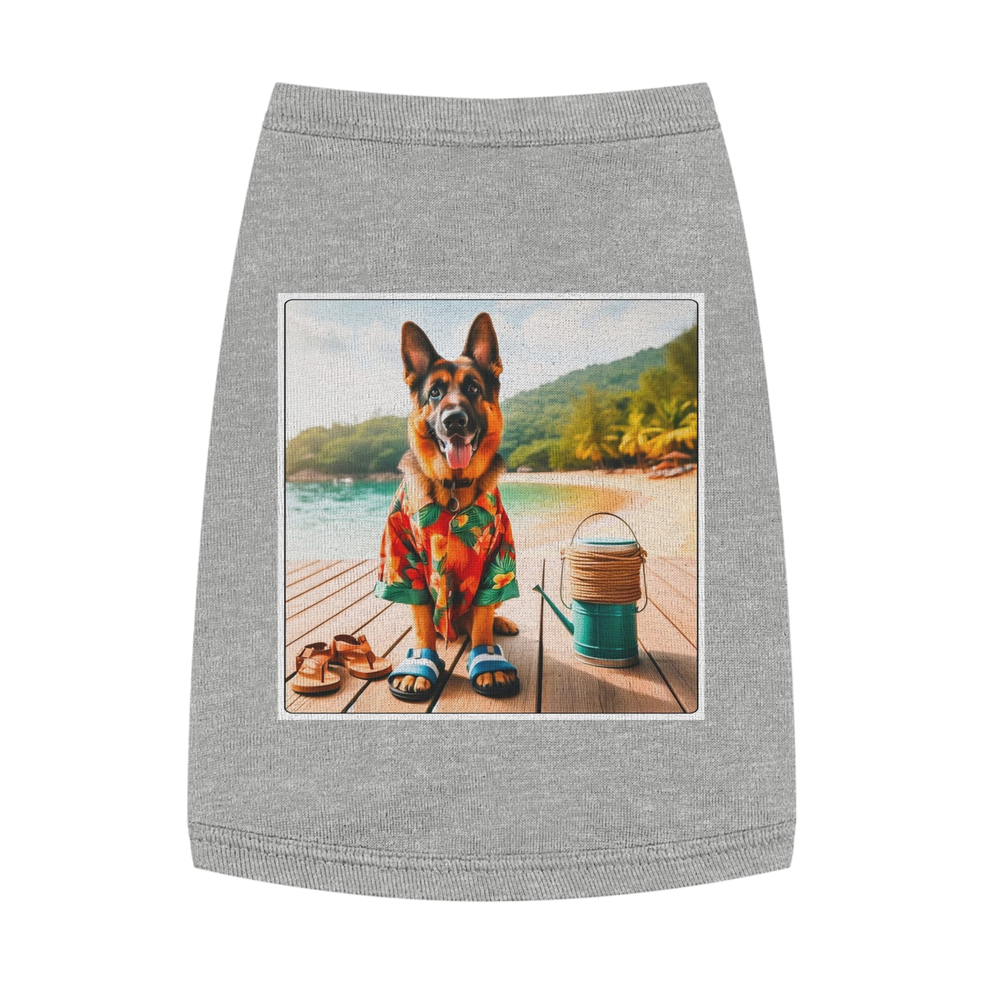 Pet Tank Top German Shepherd Pets Printify M Heather 