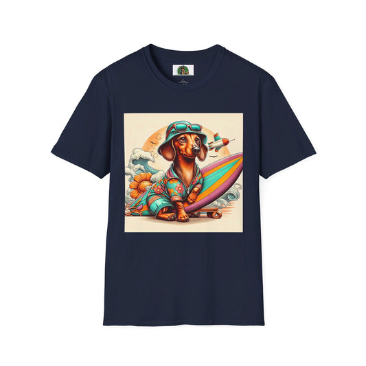 Dachshund T-Shirt Printify Navy S 