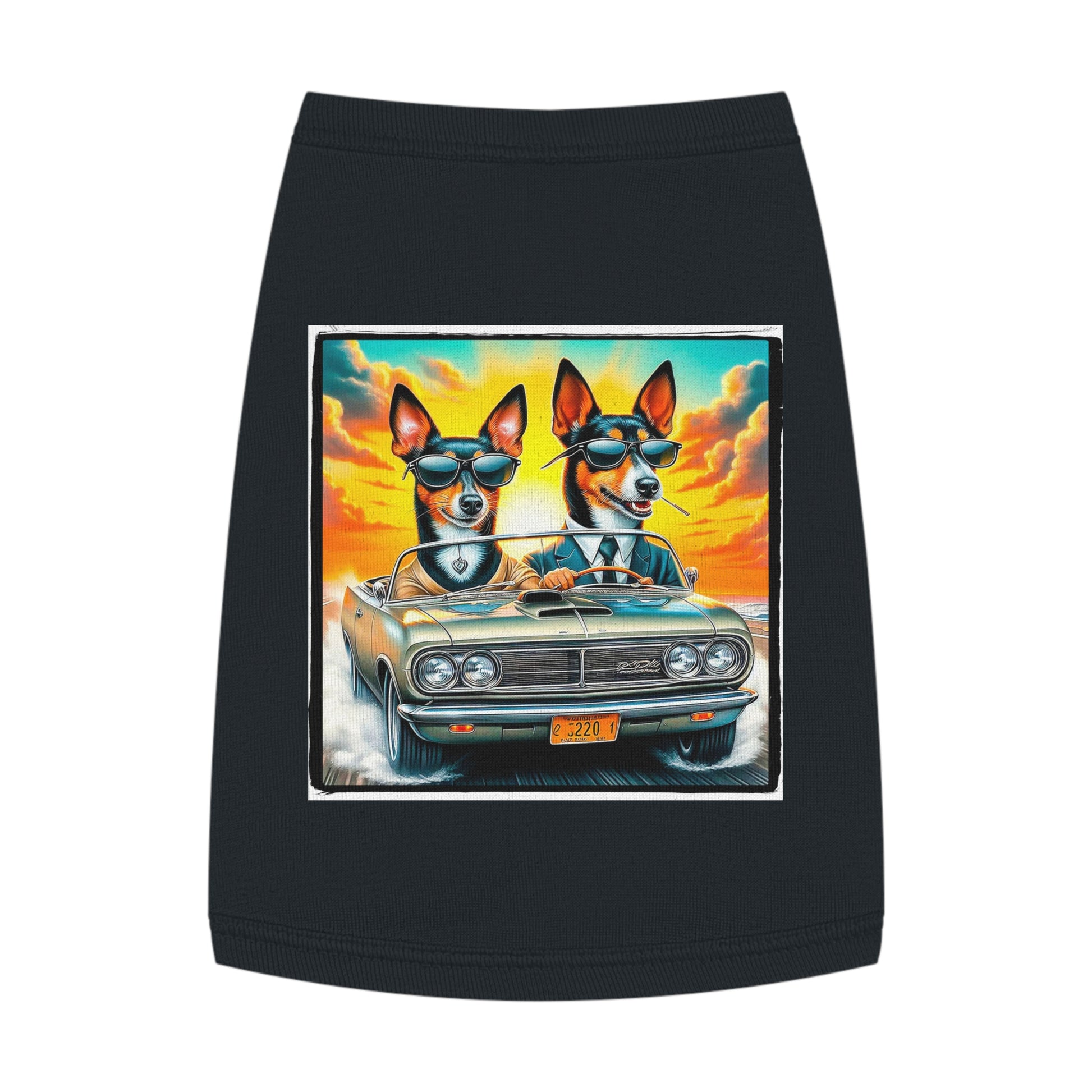 Wacky Pet Tank Top Rat Terrier Pets Printify M Black 