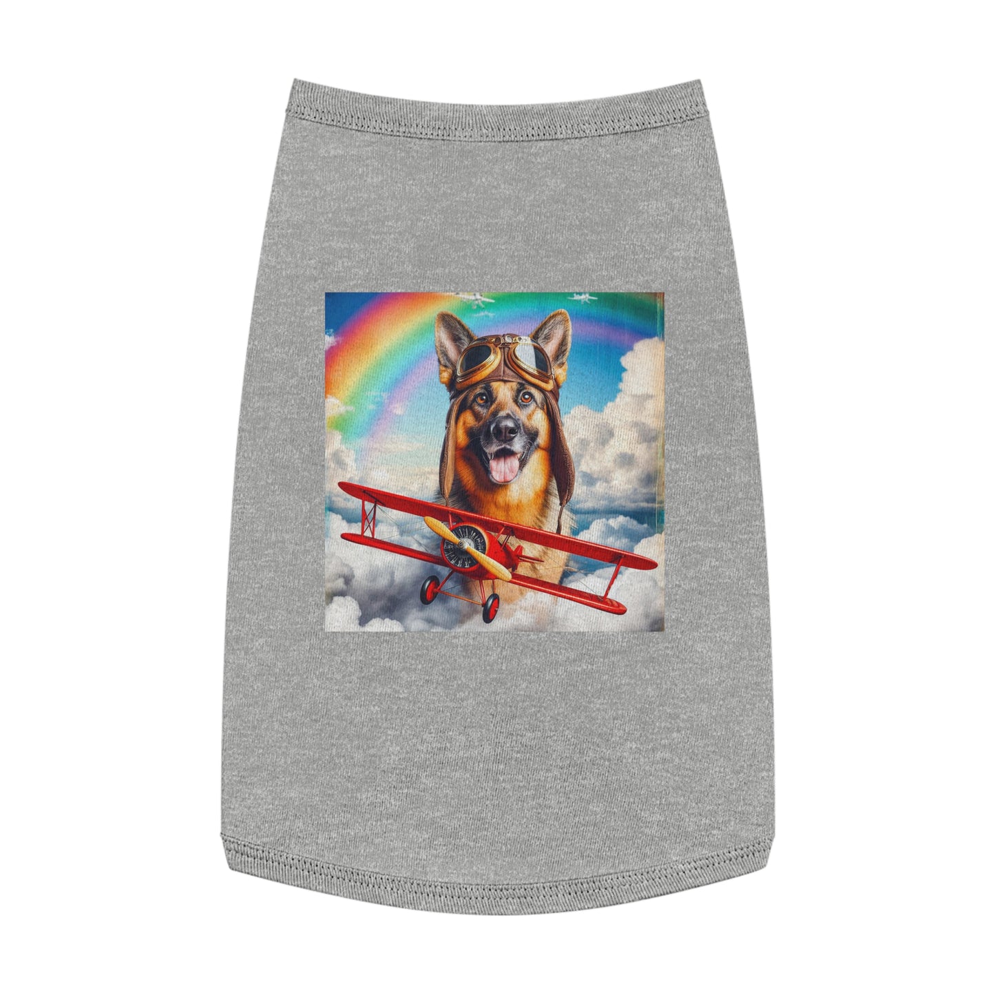 Pet Tank Top German Shepherd Pets Printify L Heather 