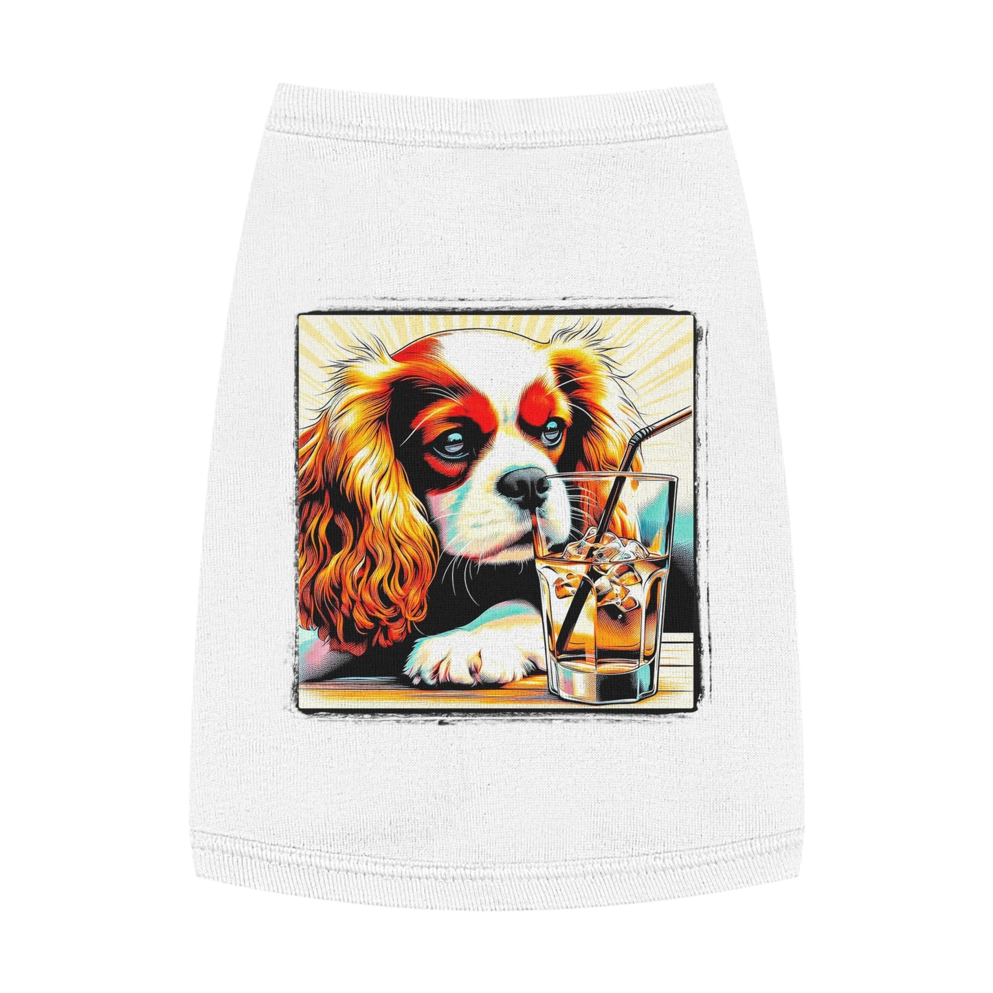 Pet Tank Top Cavalier King Charles Spaniel Pets Printify M White