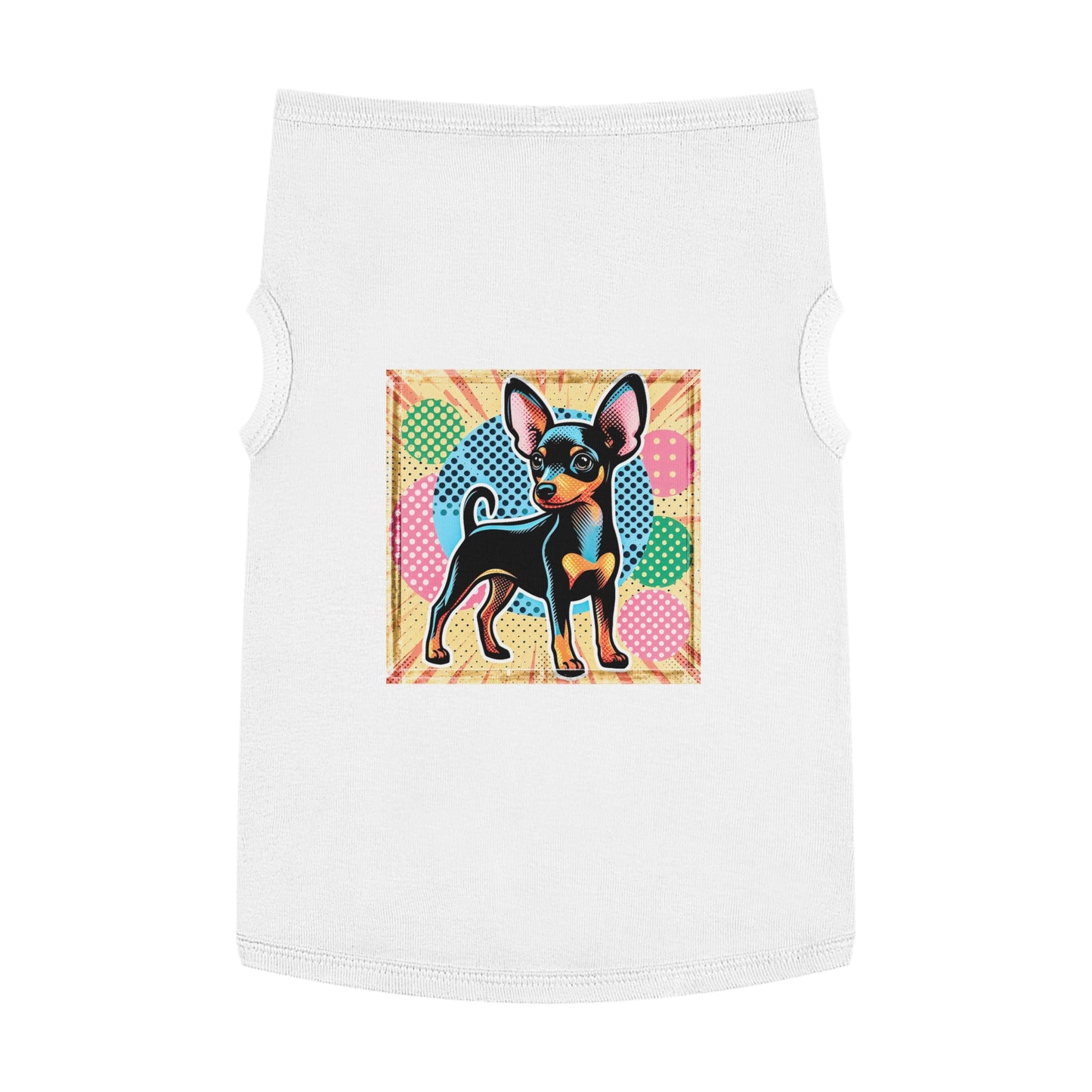 Dog Tank Top - Min Pin Tank Tops Pets Printify XL White 