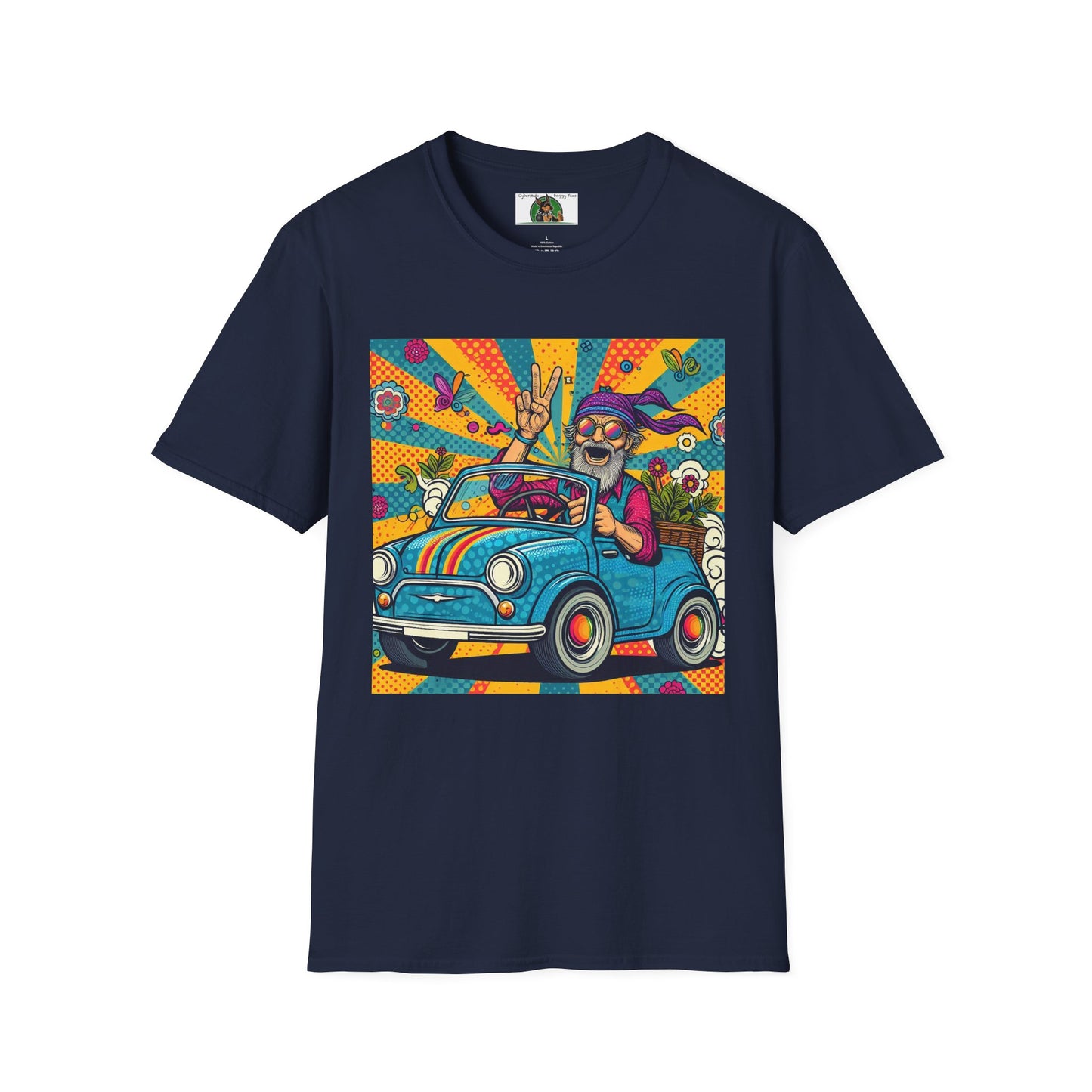 Wacky Peace Dude T-Shirt Printify Navy S 