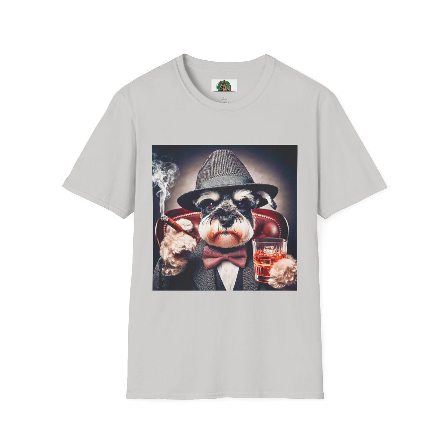 Schnauzer T-Shirt with Miniature Schnauzer Design T-Shirt Printify S Ice Grey 