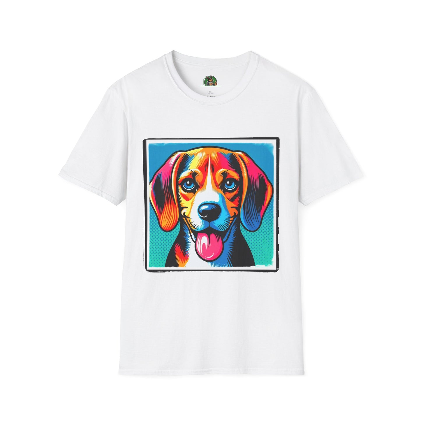 Beagle Pop Art Pic T-Shirt Printify White XS