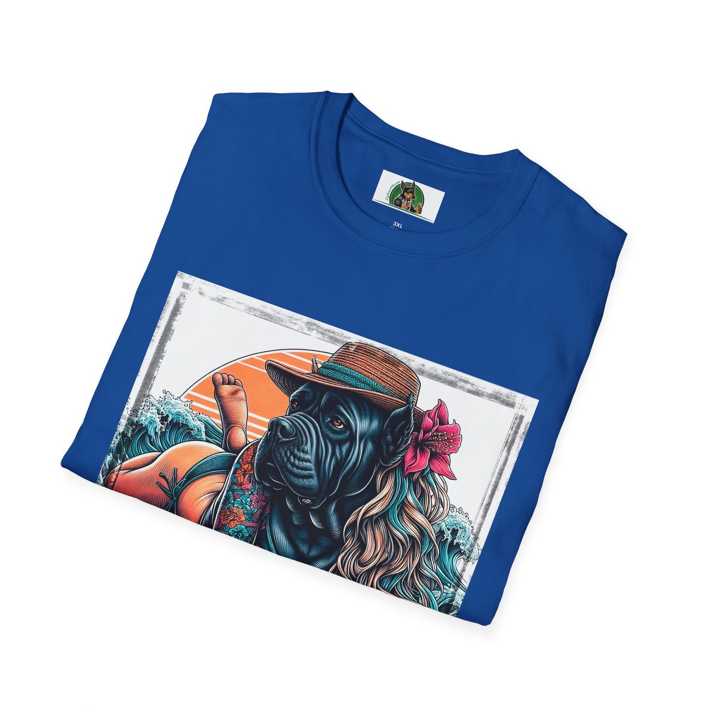 Cane Corso Female Surfer TShirt T-Shirt Printify