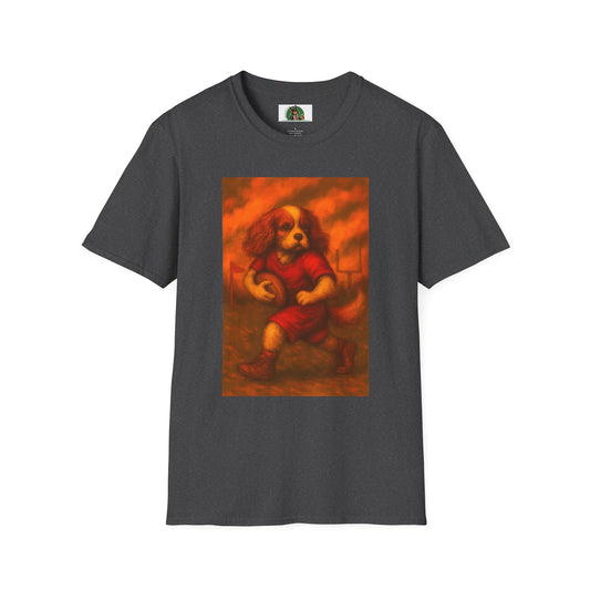 Unisex T-Shirt Cavalier King Charles Football Sports Design T-Shirt Printify Dark Heather XS