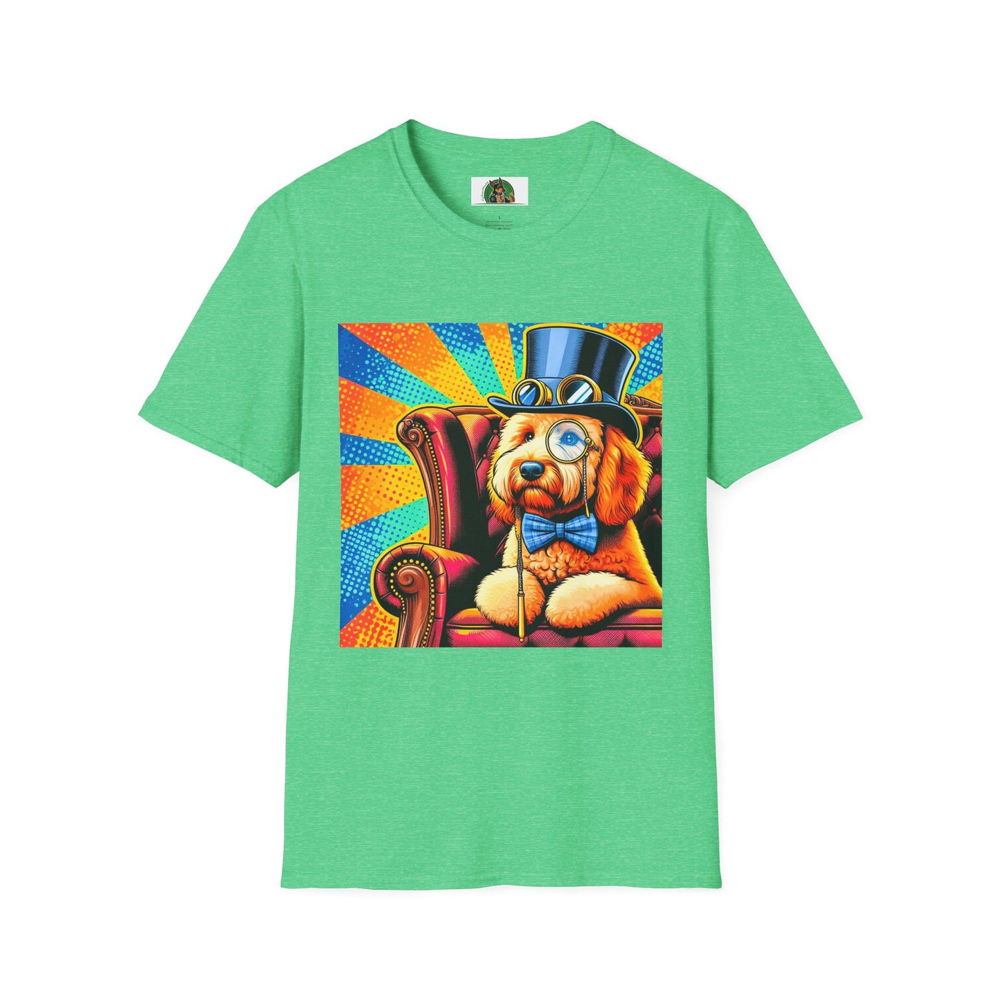 Golden Doodle steam punk cutie shirt T-Shirt Printify S Heather Irish Green