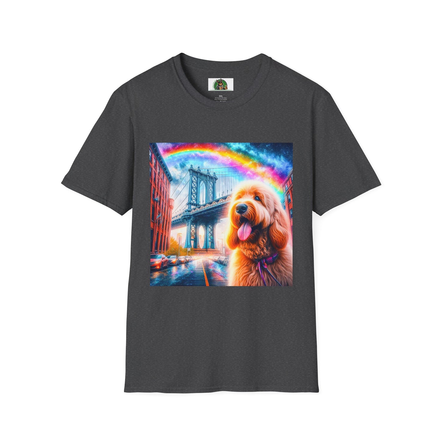 Golden Doodle bridge shirt T-Shirt Printify XS Dark Heather