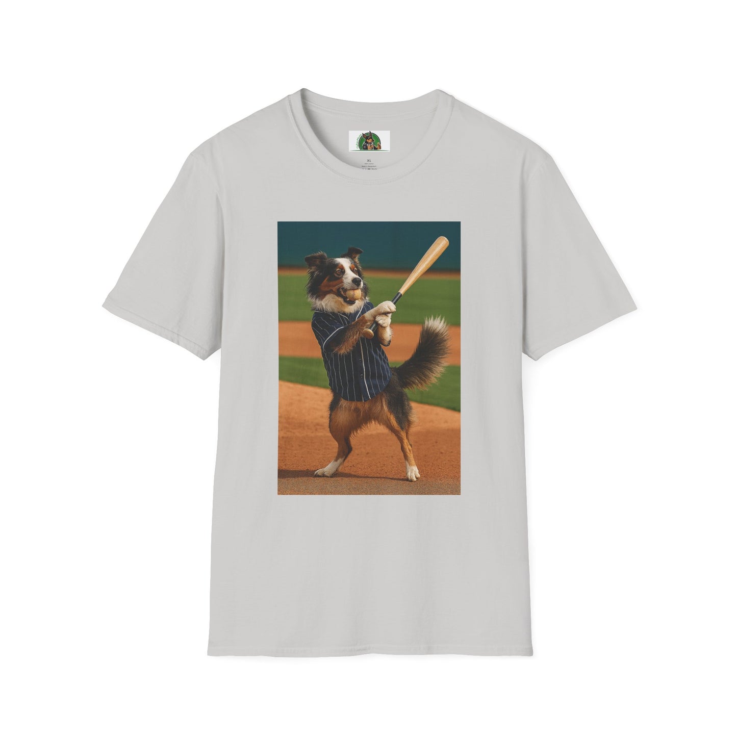 Sports Baseball Australian Shepherd Unisex T-Shirt T-Shirt Printify Ice Grey S