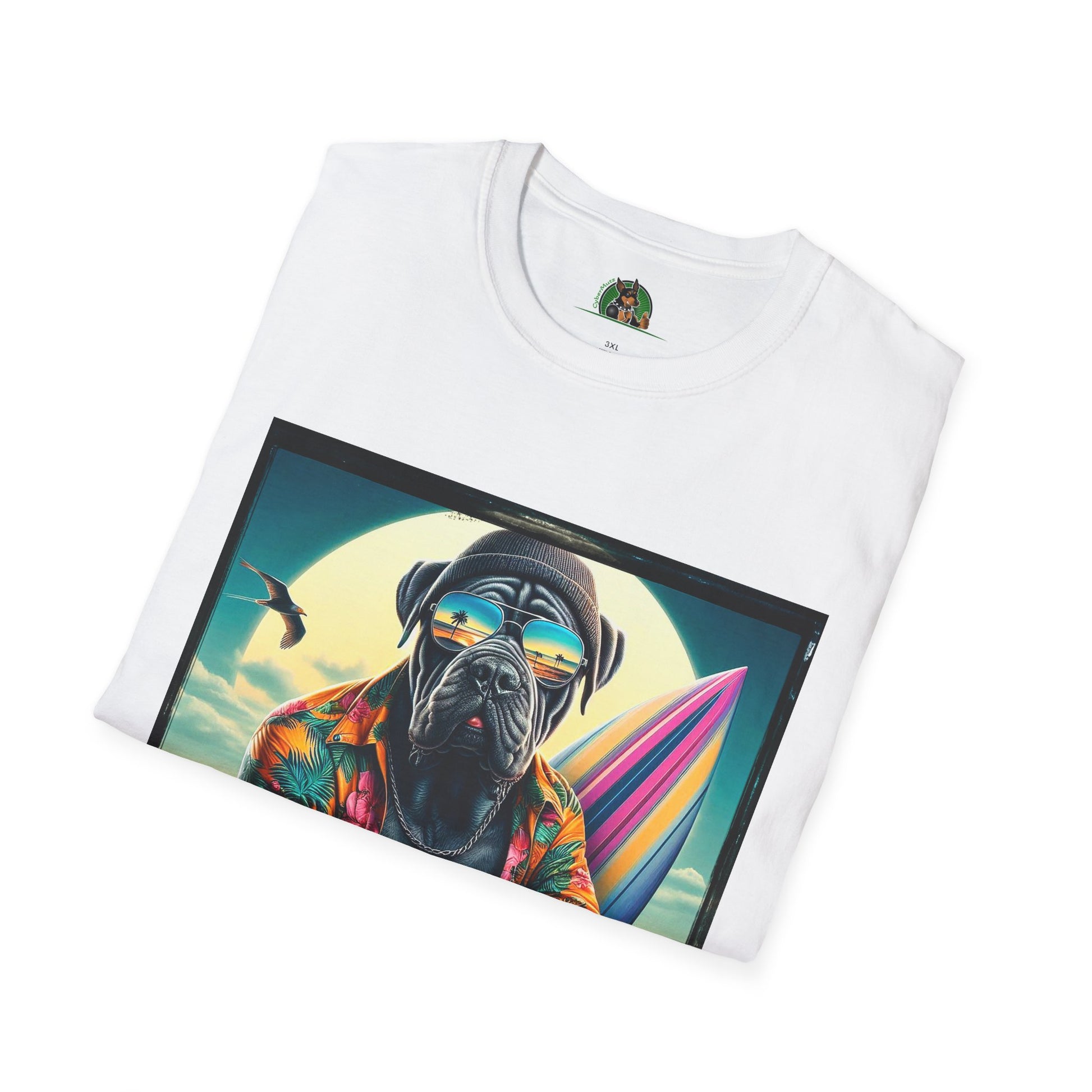 Cane Corso Cool Surfer Dog TShirt T-Shirt Printify