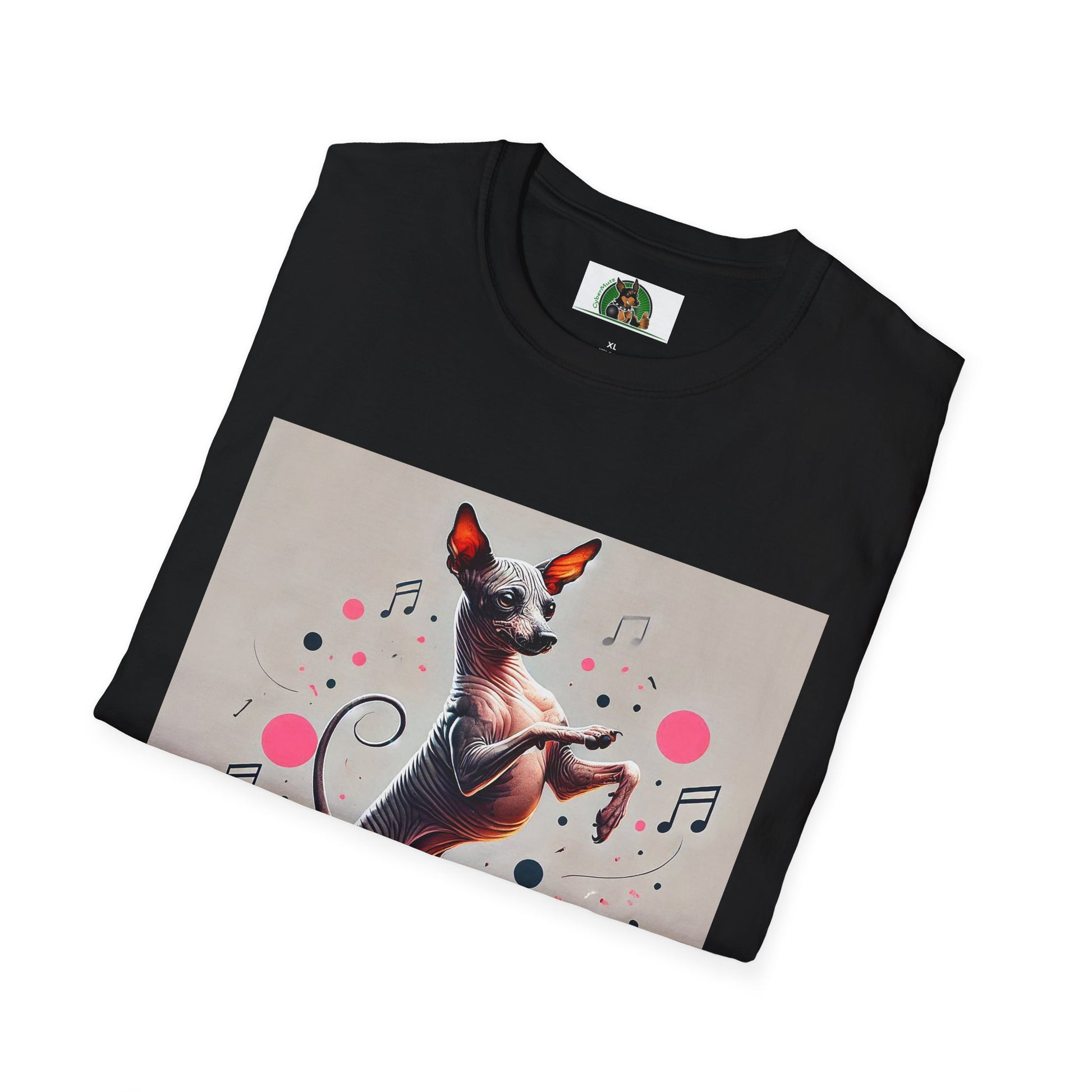 Mexican Hairless Dancing Dog T-Shirt T-Shirt Printify