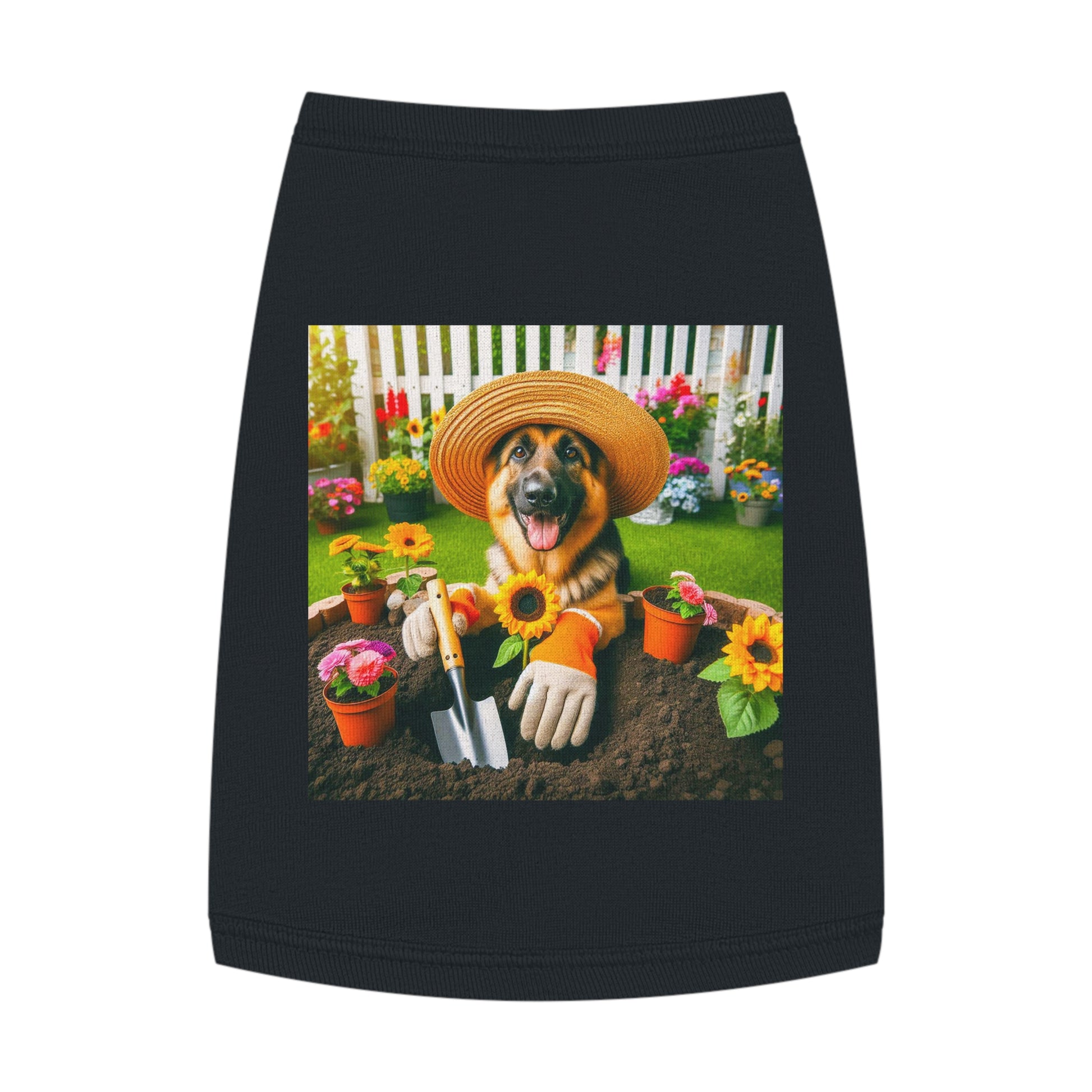 Pet Tank Top German Shepherd Pets Printify M Black