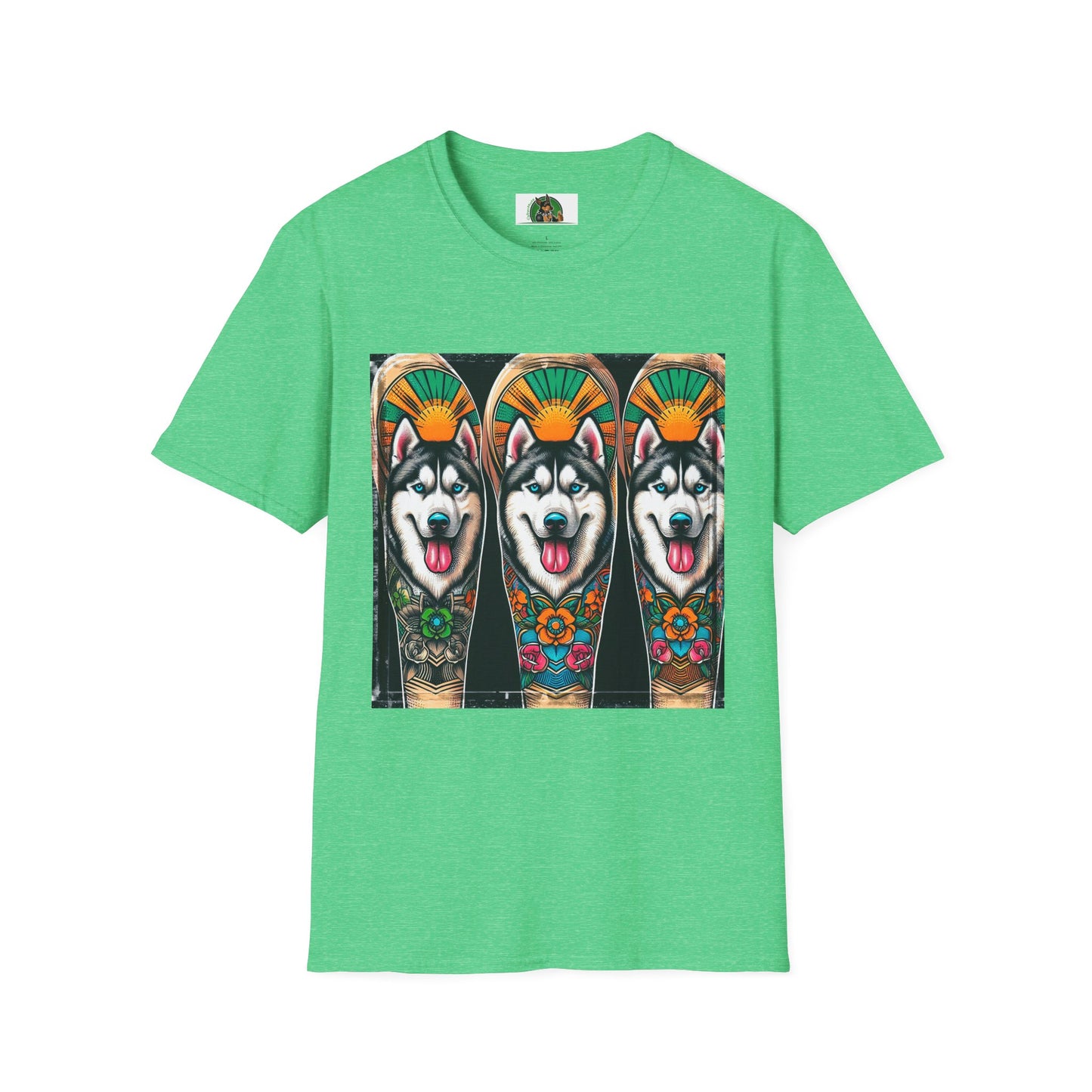 Husky T-Shirt Printify S Heather Irish Green