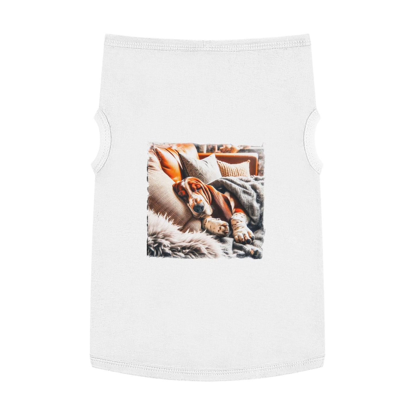 Pet Tank Top Basset Hound Pets Printify XL White