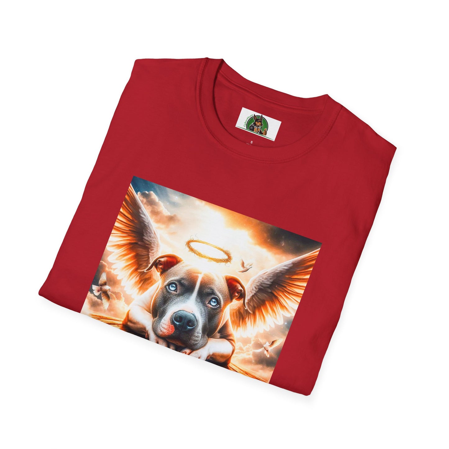 Pit bull heaven and clouds shirt