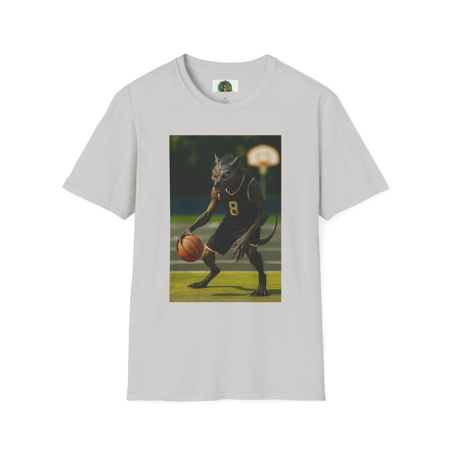 Chupacabra Basketball T-Shirt Sports T-Shirt Printify Ice Grey S