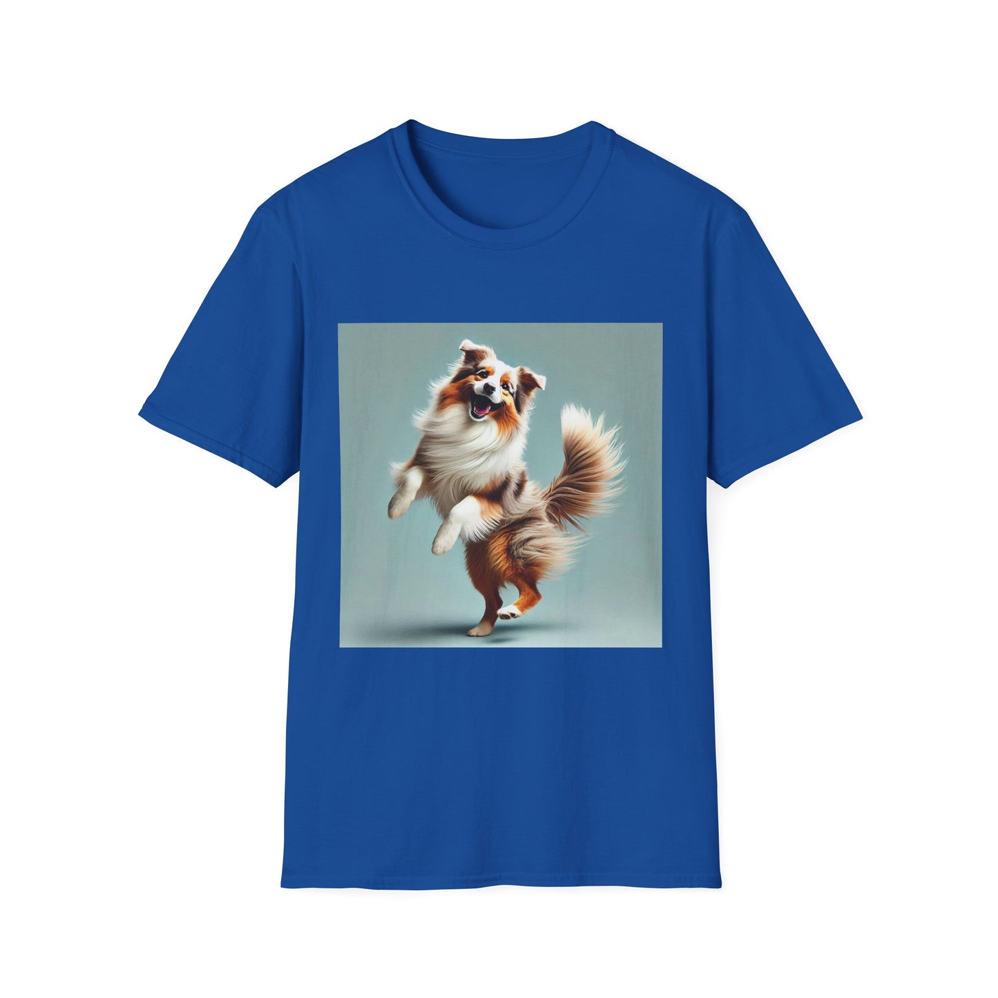 Dog Lover T-Shirt - Dancing Dog Australian Shepherd T-Shirt Printify XS Royal